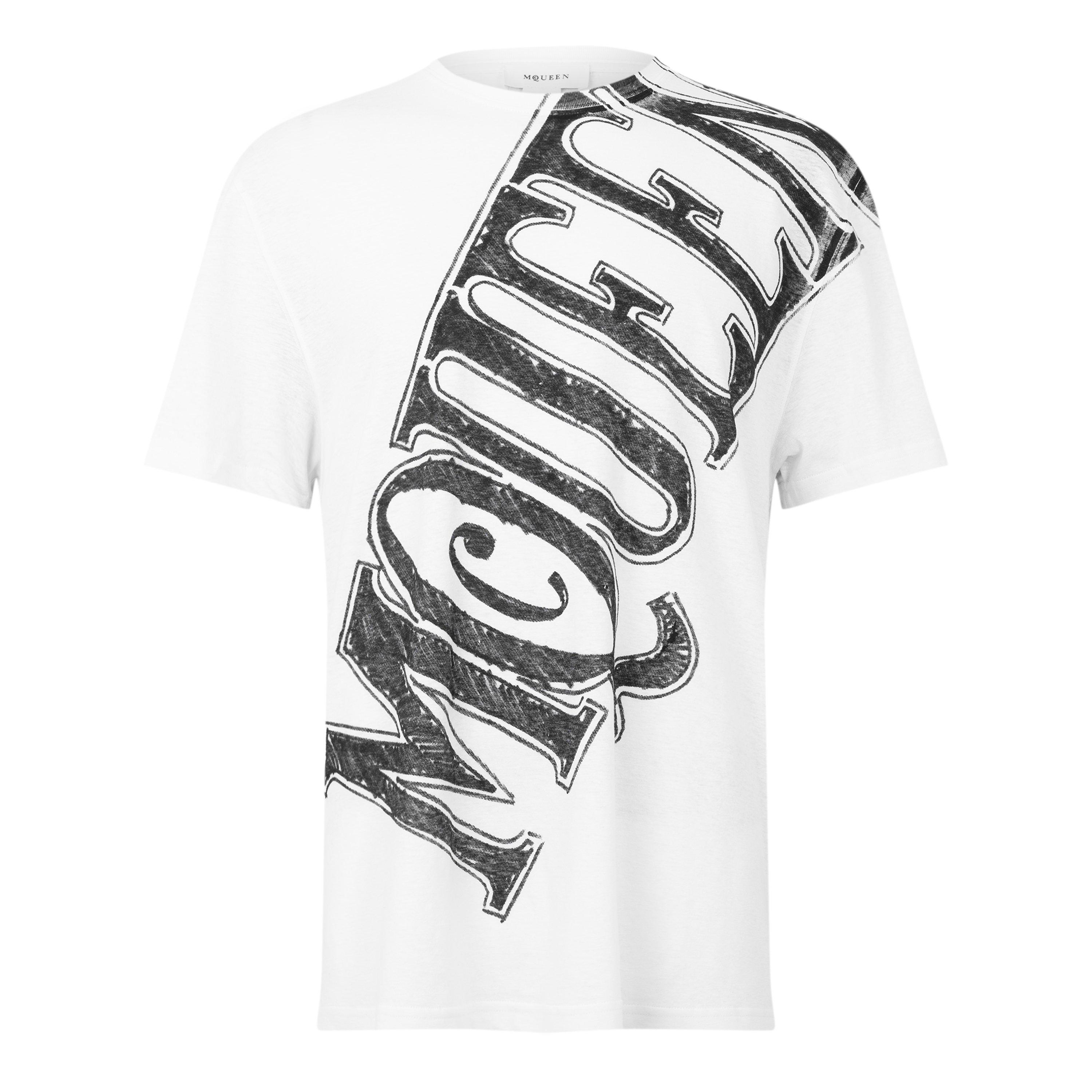 White - Alexander McQueen - Alex Slash Logo Tee Sn63 - 1