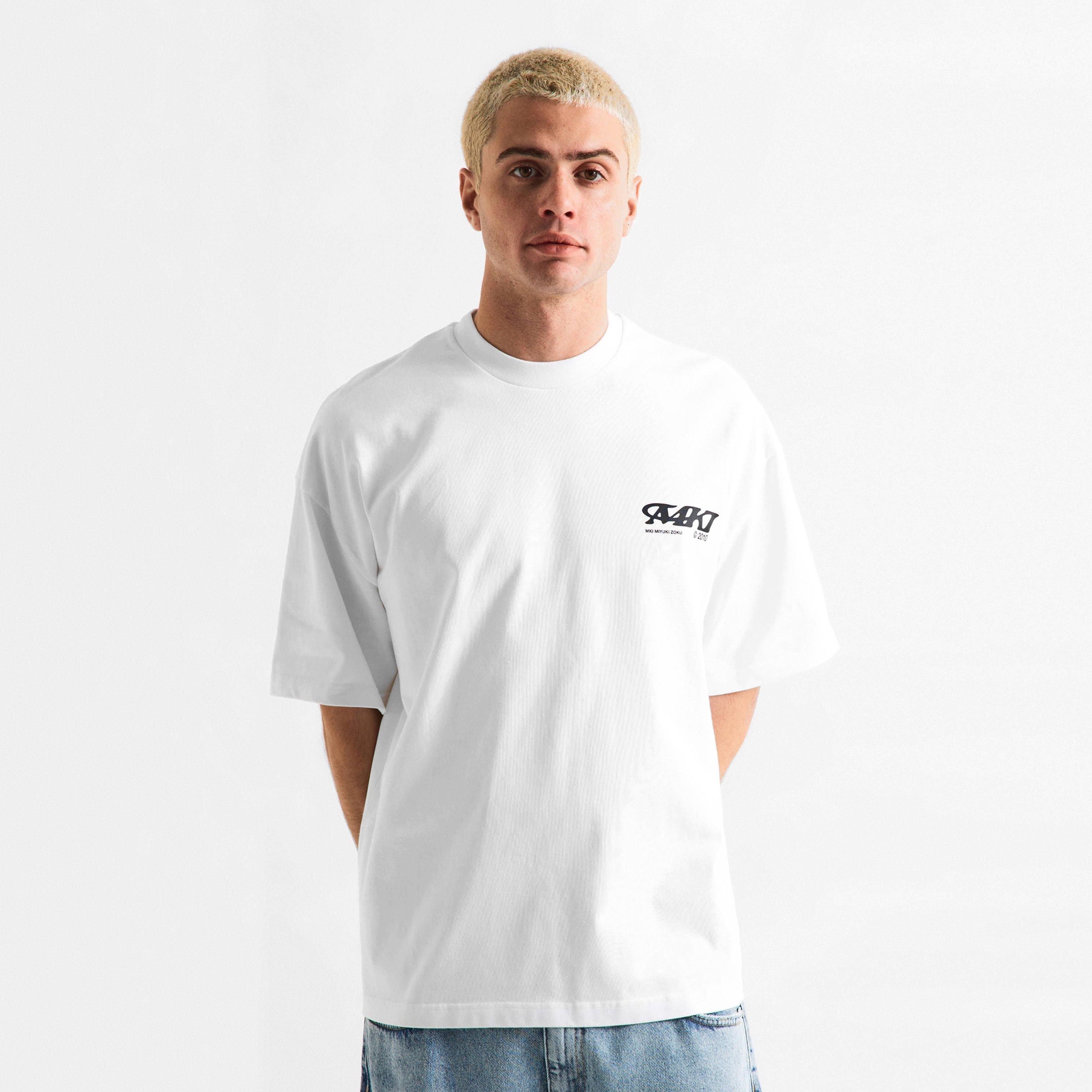 White - MKI MIYUKI ZOKU - Men's Stack Oversized Fit T-Shirt - 3