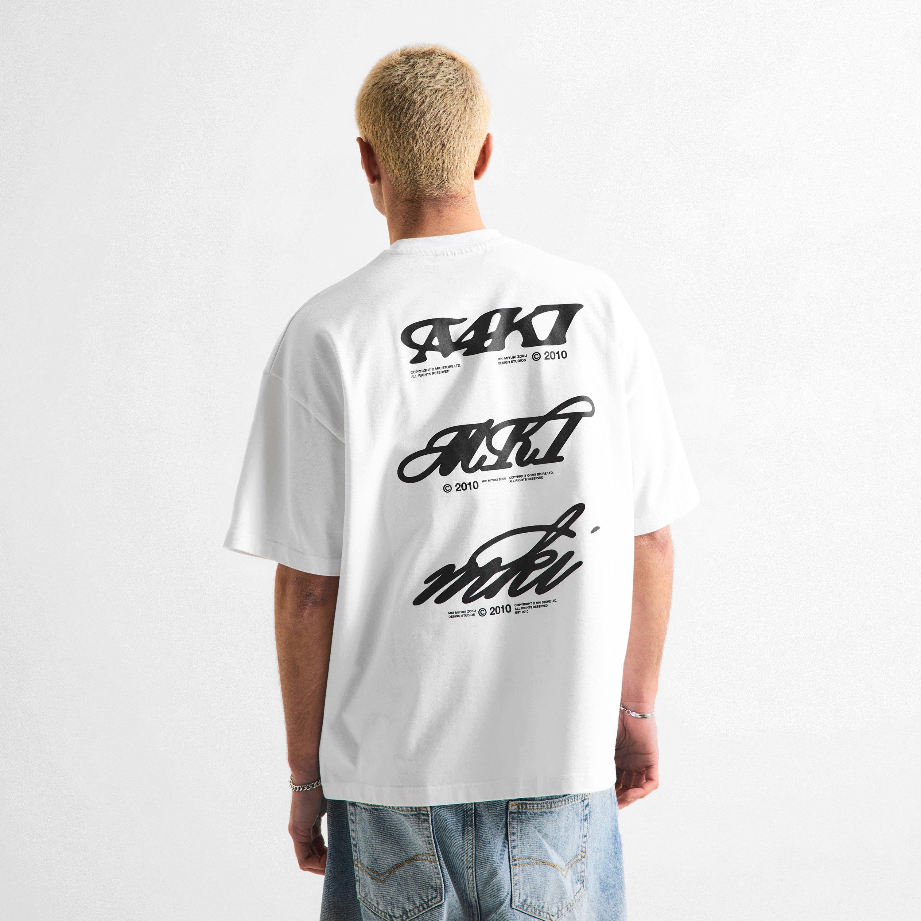 White - MKI MIYUKI ZOKU - Men's Stack Oversized Fit T-Shirt - 4