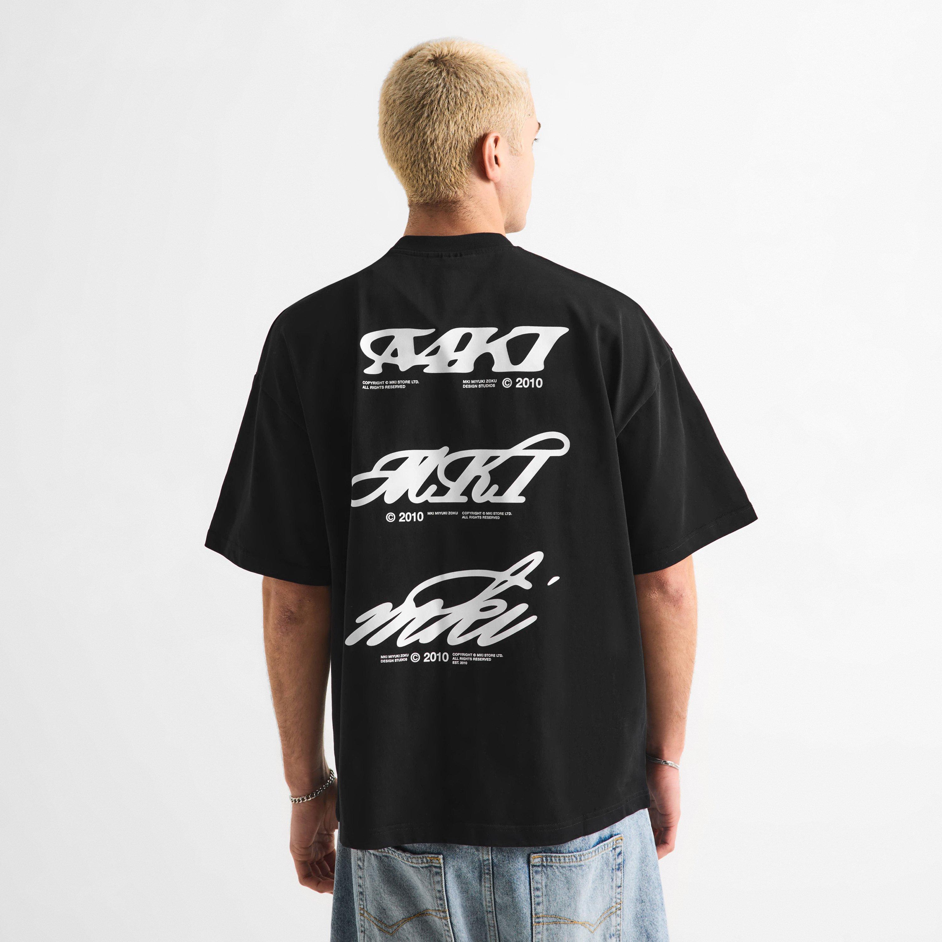 Black - MKI MIYUKI ZOKU - Men's Stack Oversized Fit T-Shirt - 4