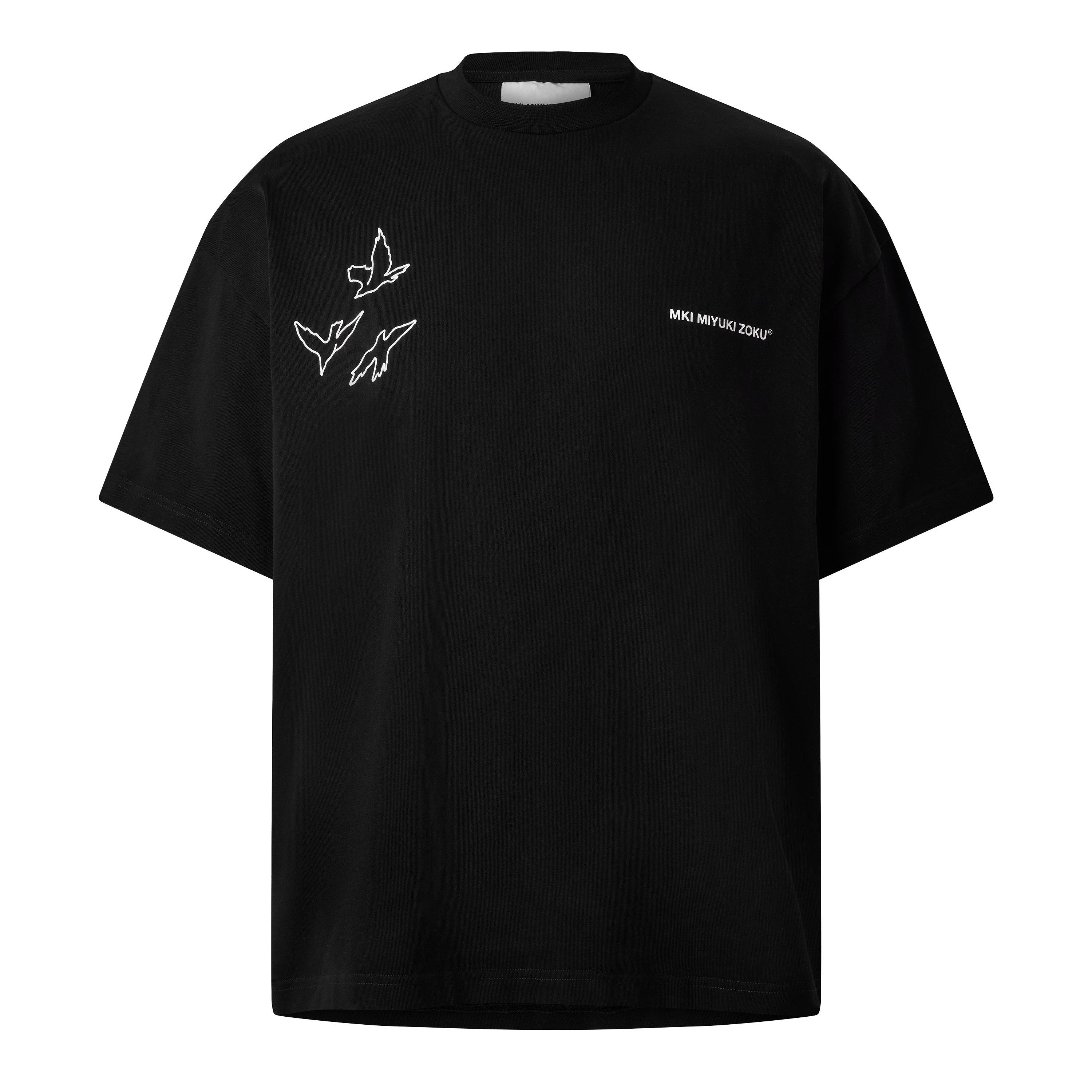 Black - MKI MIYUKI ZOKU - Men's Flight Oversized T-Shirt - 1