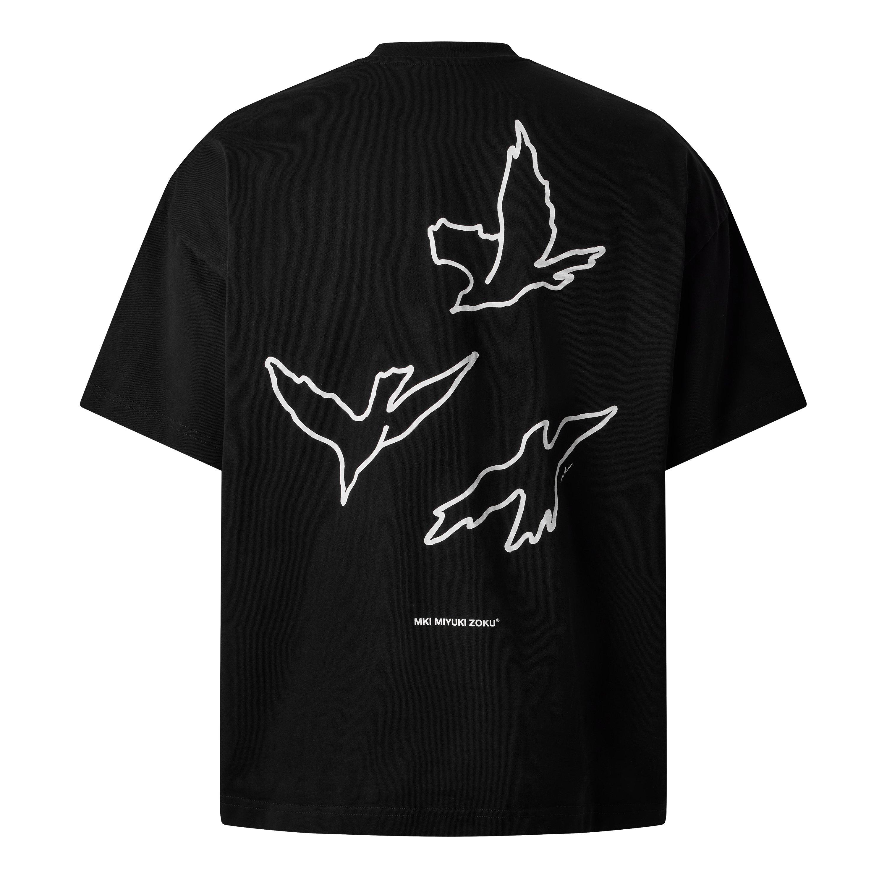 Black - MKI MIYUKI ZOKU - Men's Flight Oversized T-Shirt - 2