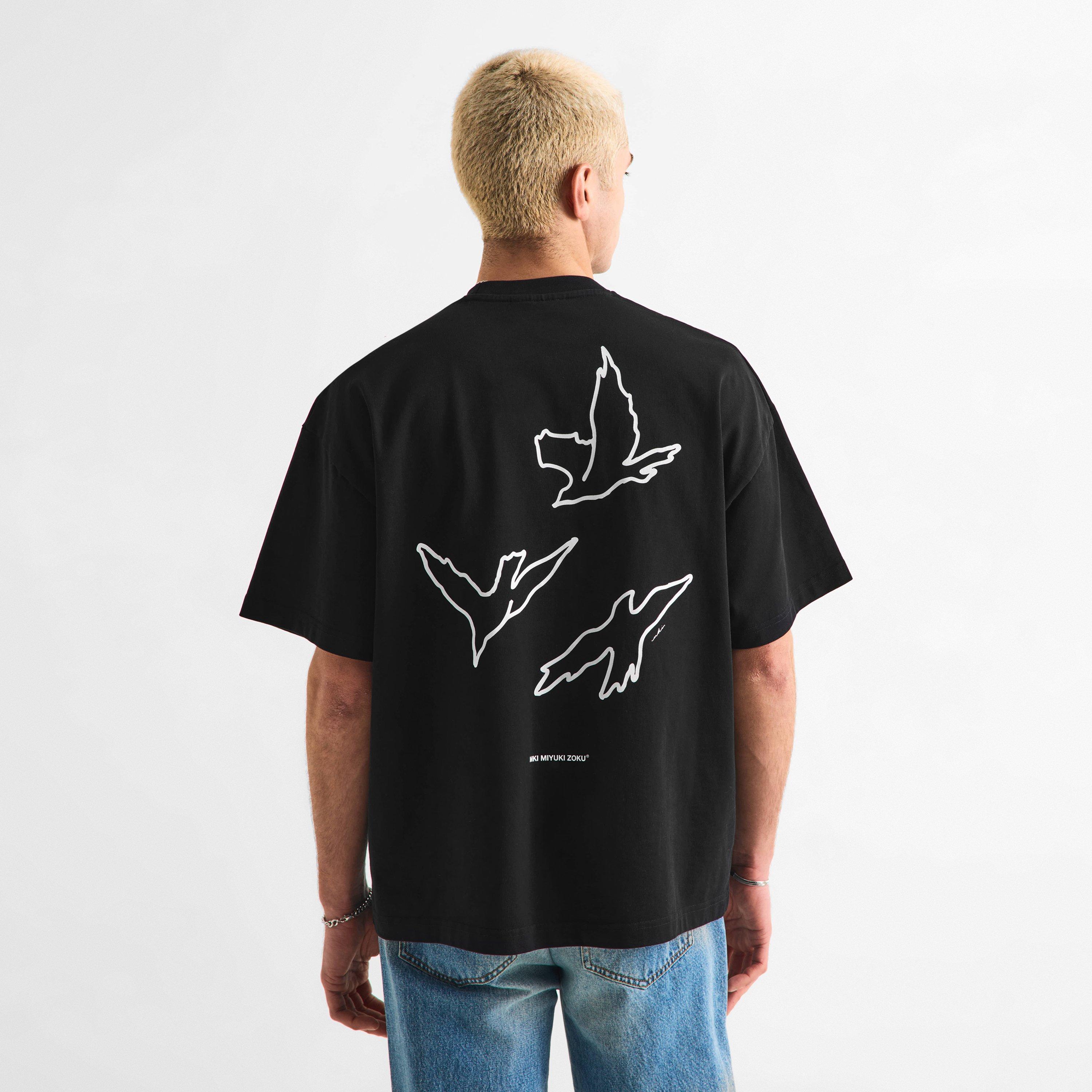 Black - MKI MIYUKI ZOKU - Men's Flight Oversized T-Shirt - 4