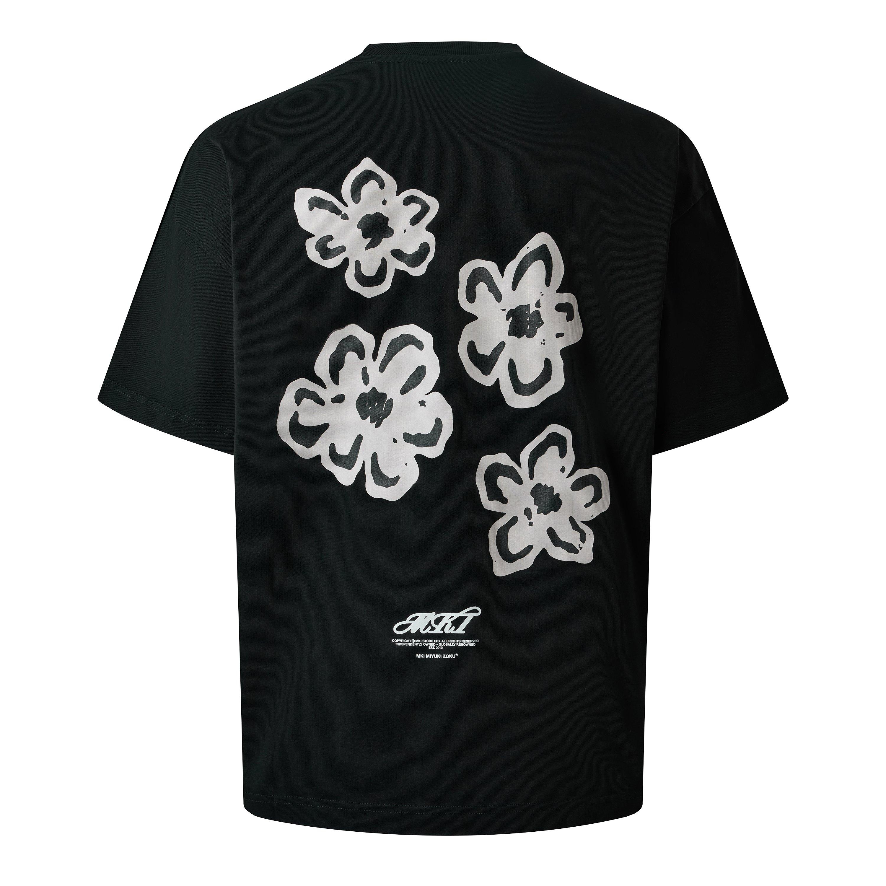 Black - MKI MIYUKI ZOKU - Men's Hibiscus Oversized Fit T-Shirt - 2
