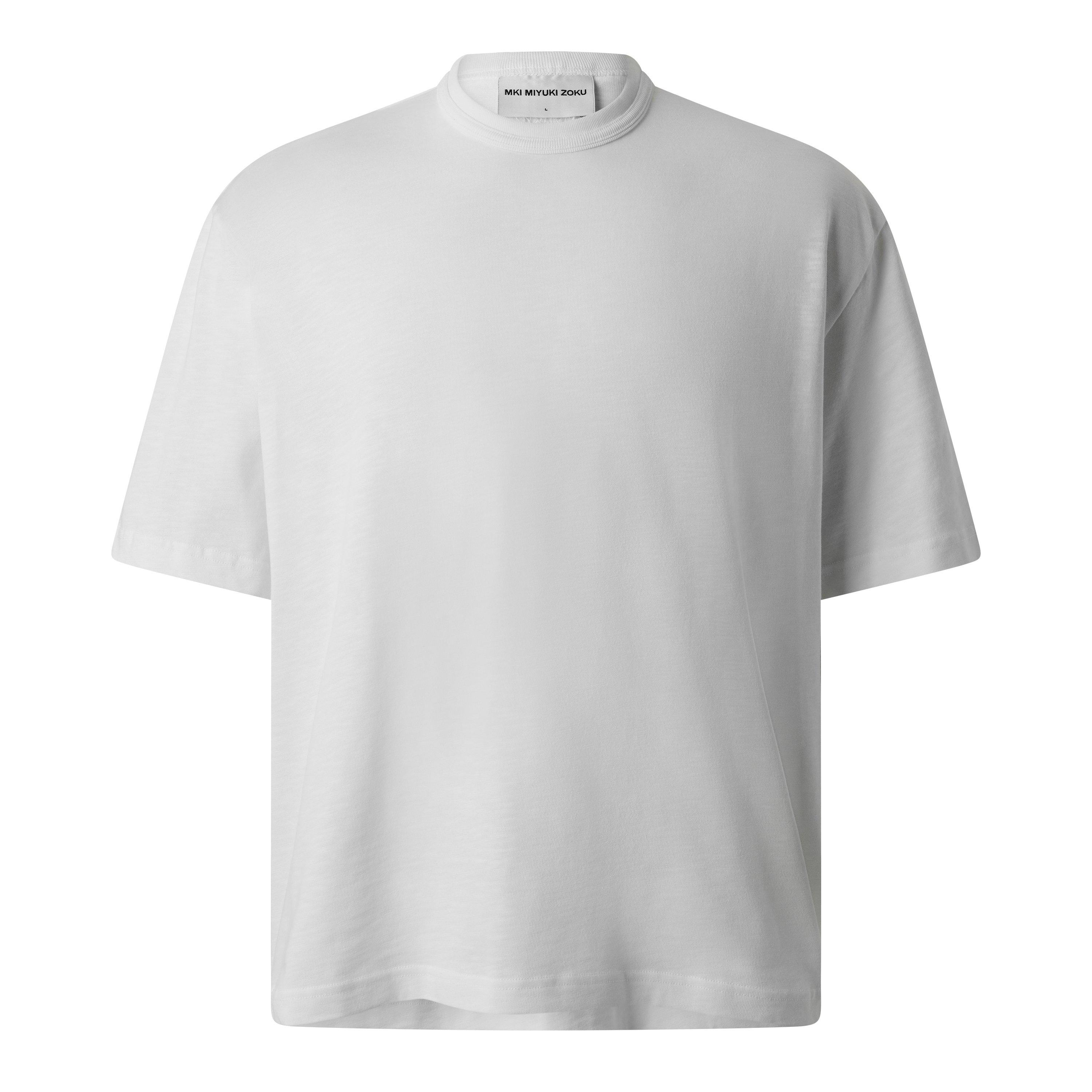 White - MKI MIYUKI ZOKU - Men's Slub Tee Oversized Fit T-Shirt - 1