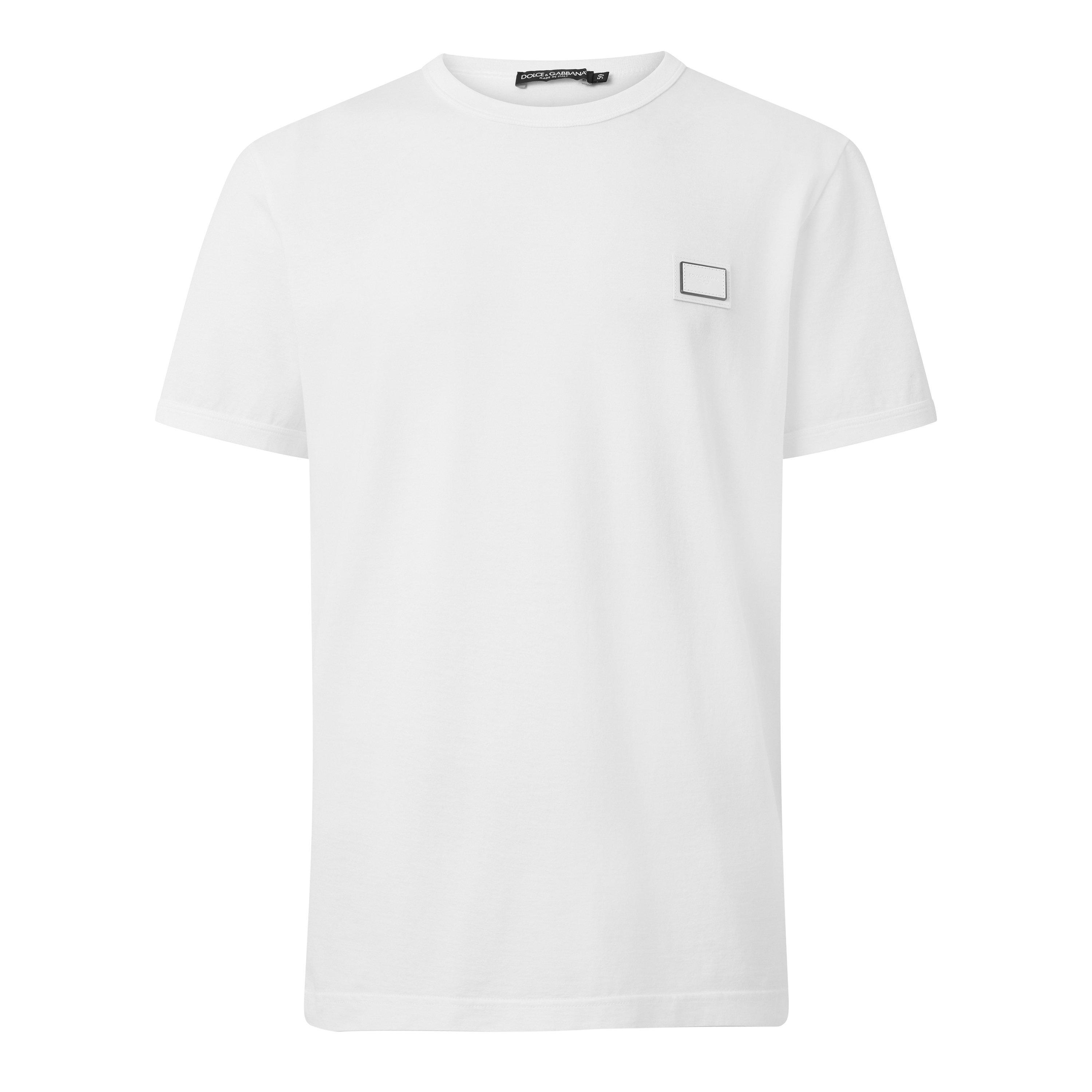 Dolce and Gabbana DG New Plate Tee Sn63 - Optical White - S