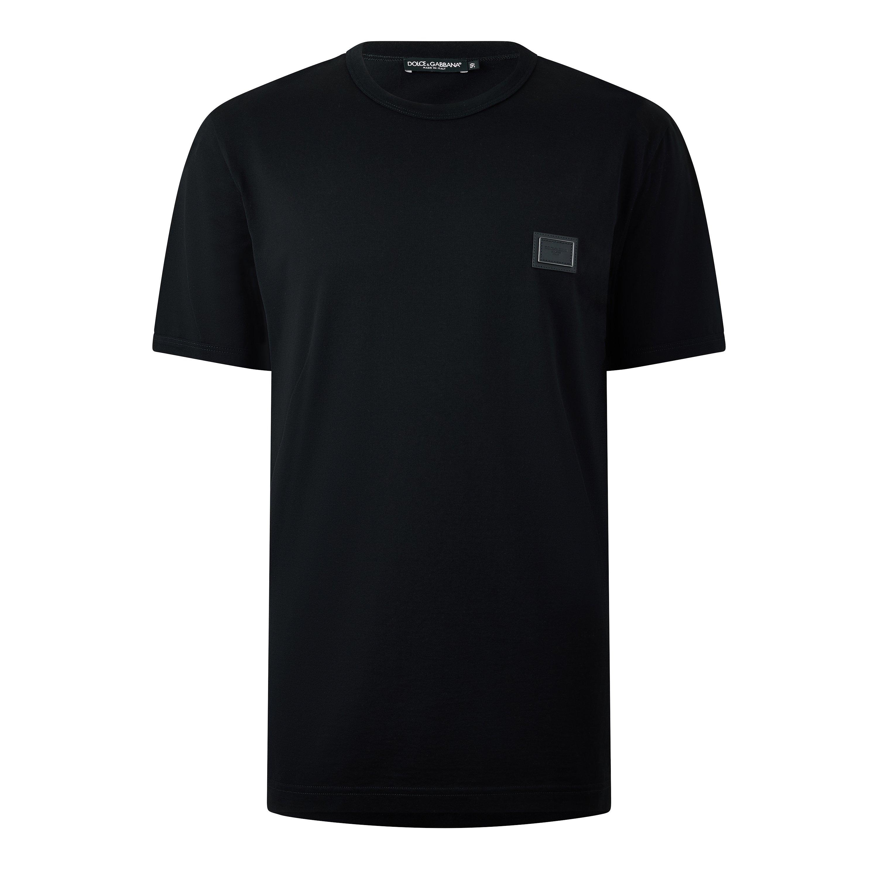 Black - Dolce and Gabbana - DG New Plate Tee Sn63 - 1