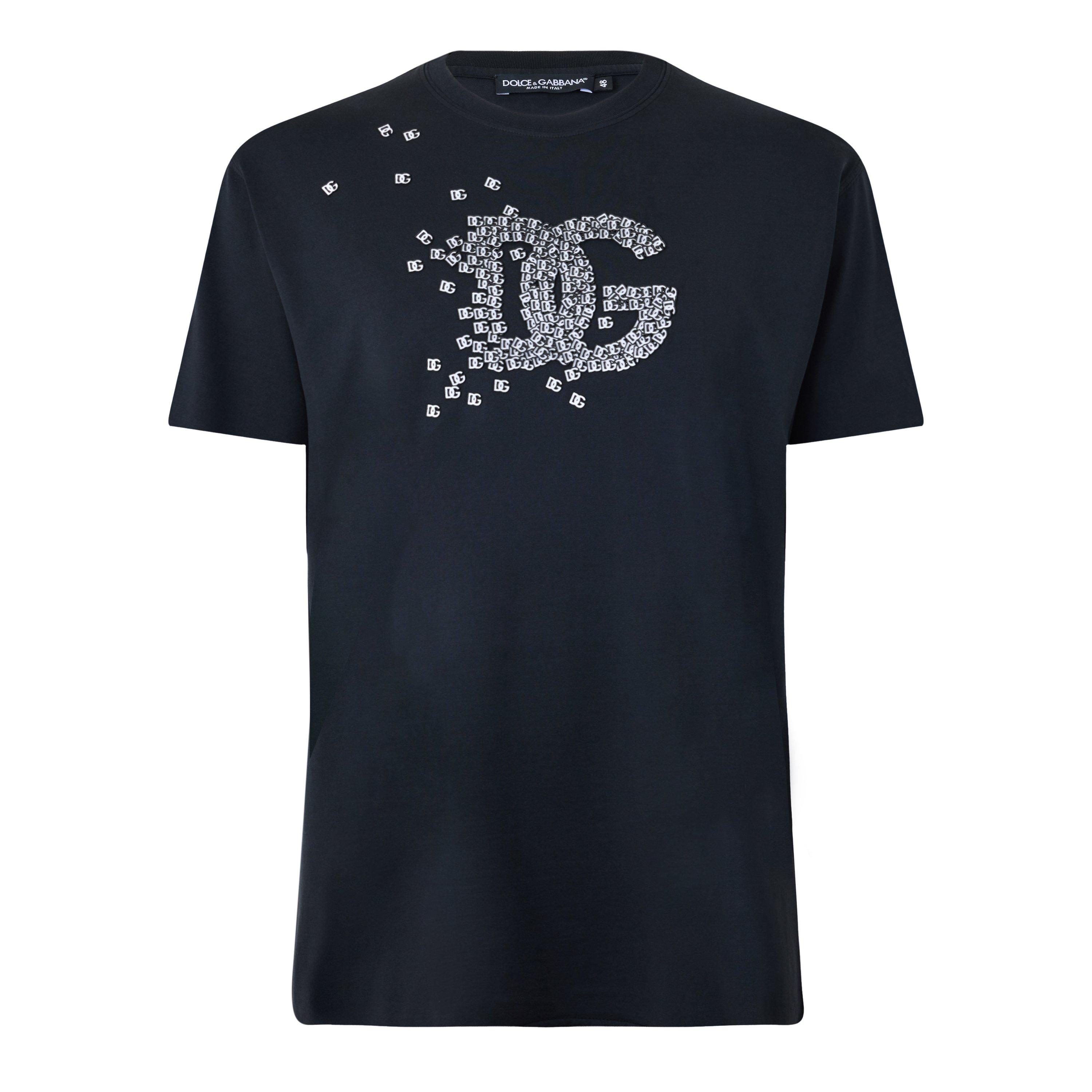 Black - Dolce and Gabbana - DG DNA Textrd LG Tee Sn63 - 1