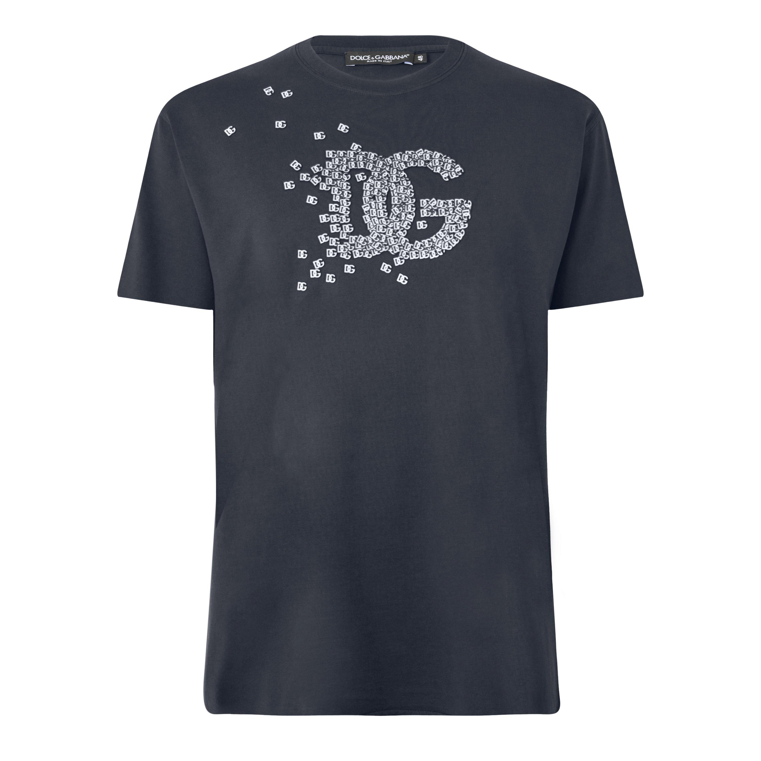 Dolce and Gabbana DG DNA Textrd LG Tee Sn63 - Black - M