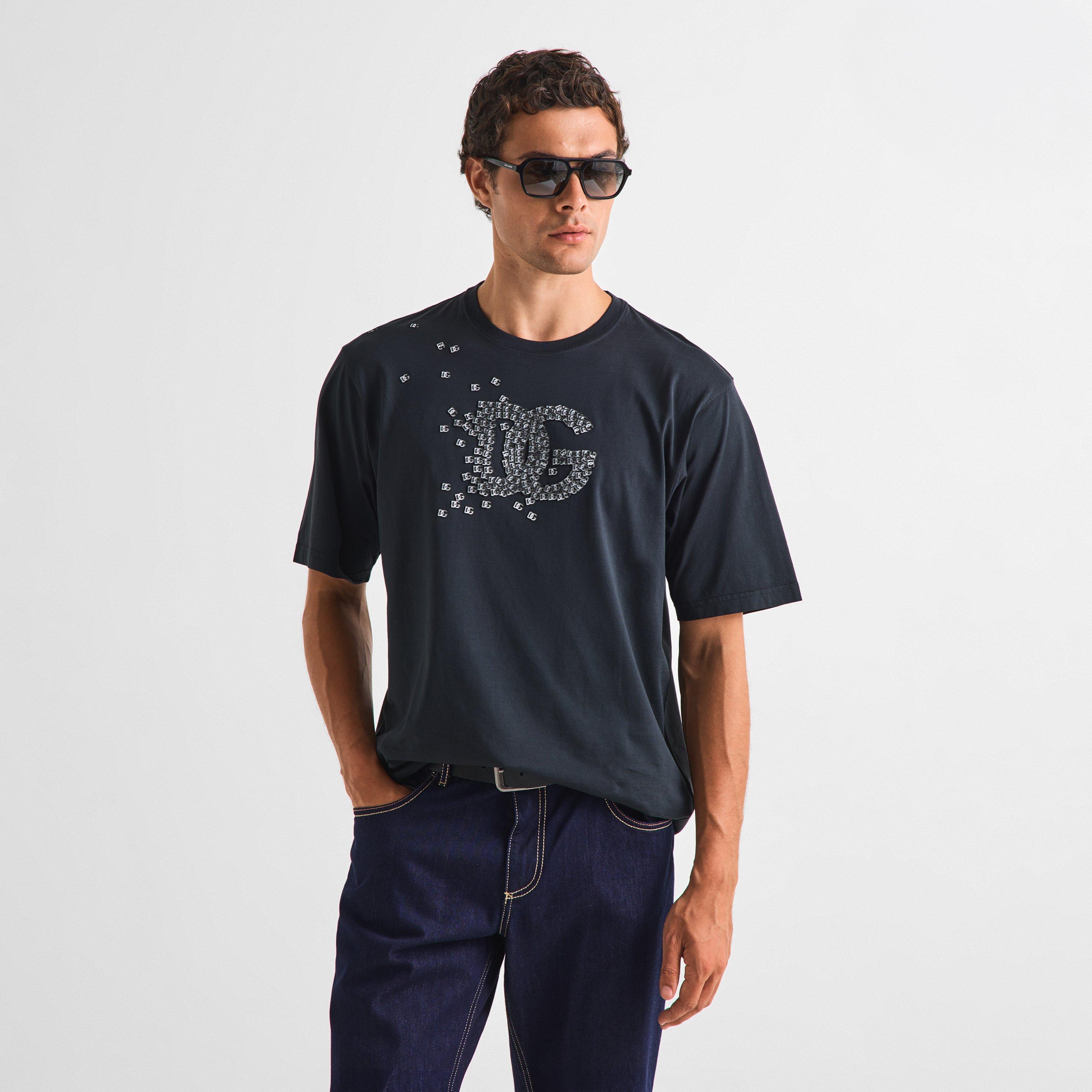 Black - Dolce and Gabbana - DG DNA Textrd LG Tee Sn63 - 3