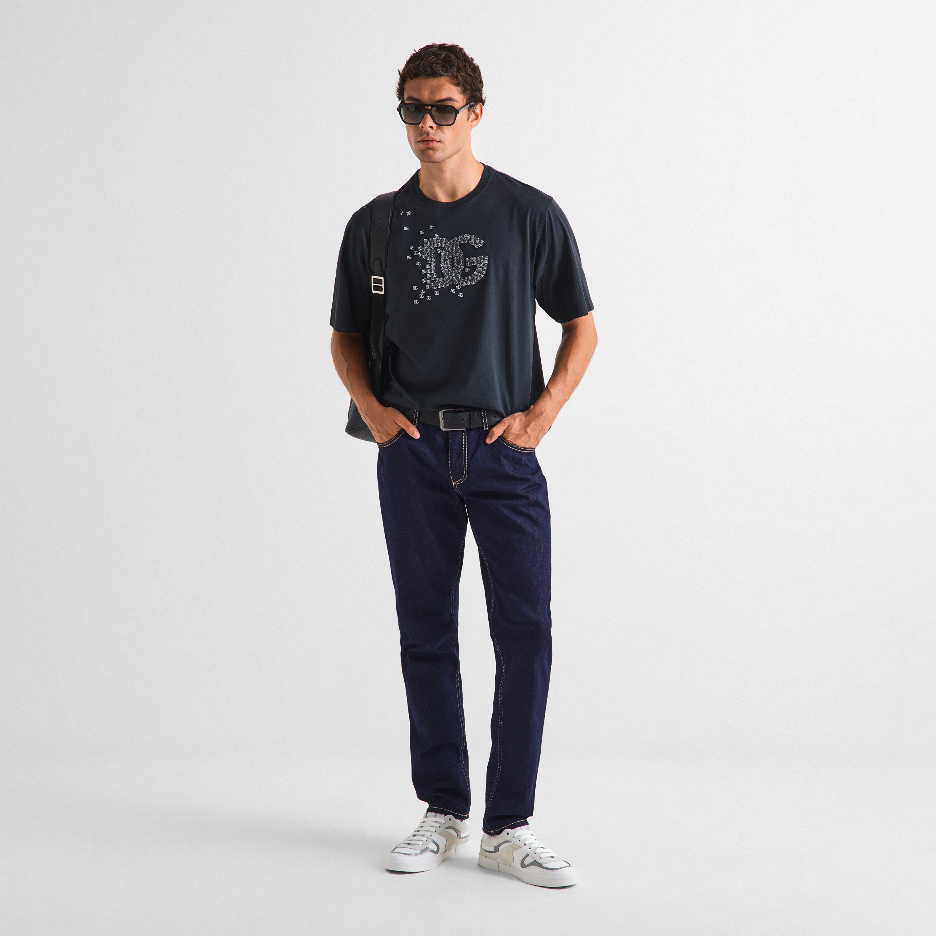 Black - Dolce and Gabbana - DG DNA Textrd LG Tee Sn63 - 6