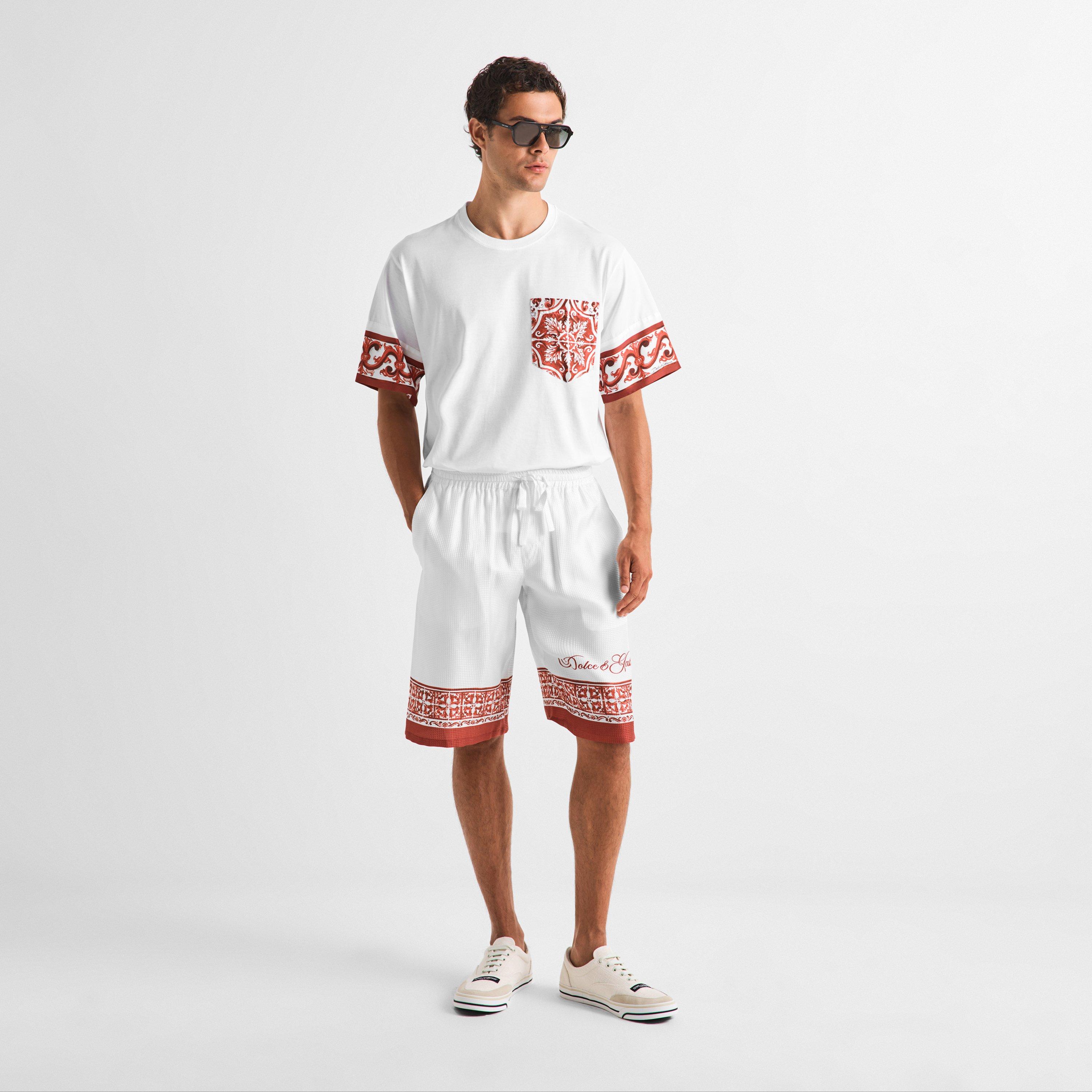 White/Red - Dolce and Gabbana - DG Maiolica Tshirt Sn63 - 6
