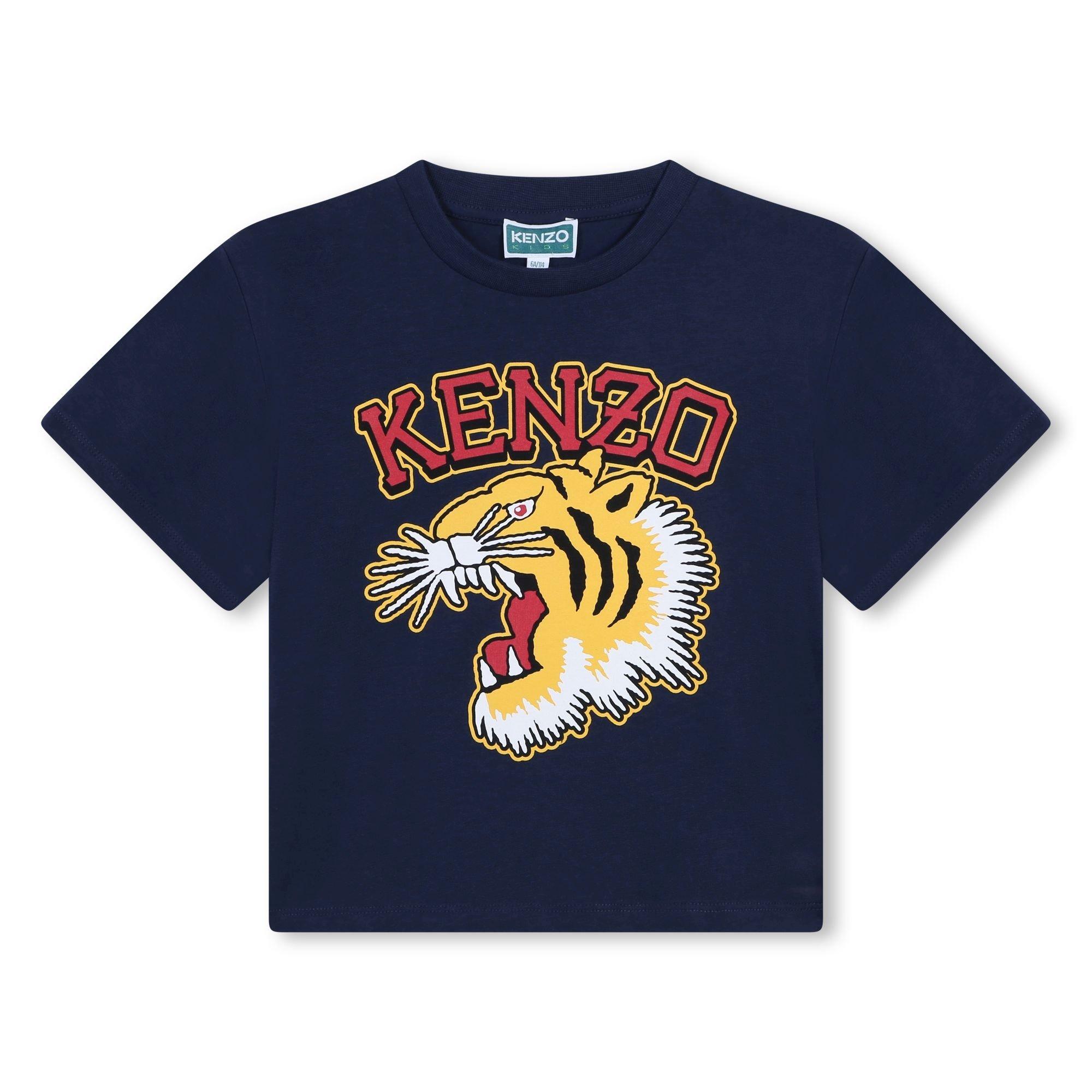 Navy 84A - Kenzo - Jersey Logo-Print T-Shirt Unisex Juniors - 1