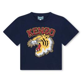 Kenzo Jersey Logo Print T Shirt Unisex Juniors