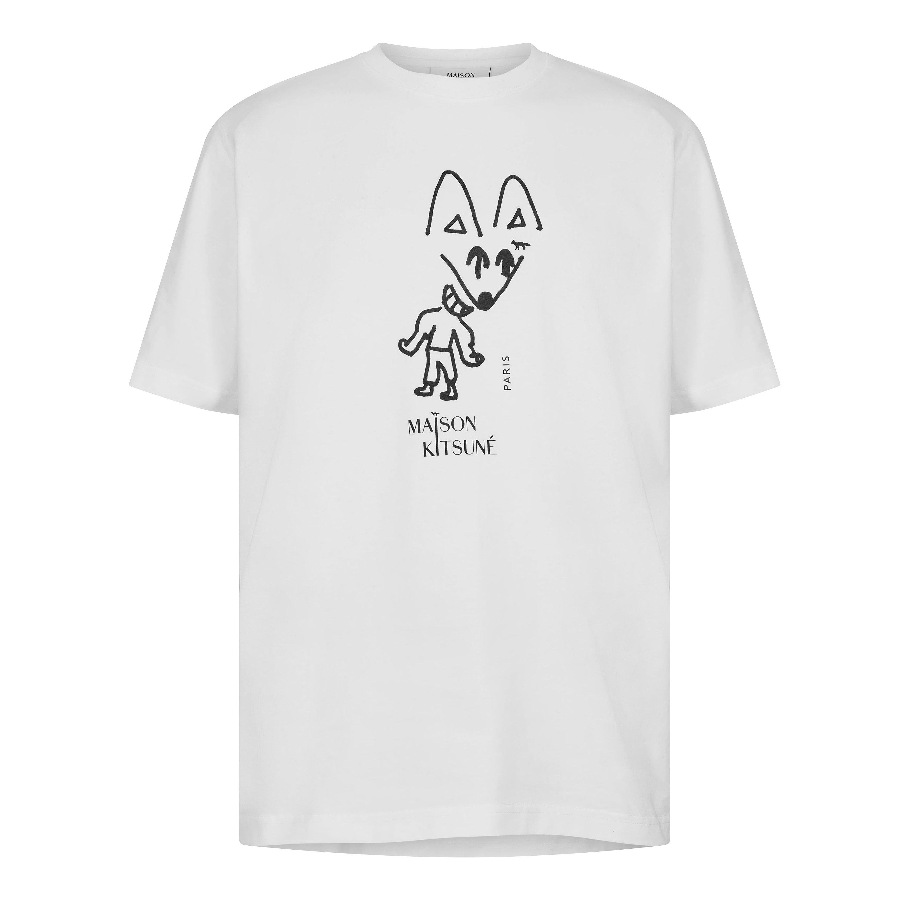 Maison Kitsune | Men's Party Fox Comfort T-Shirt | Flannels