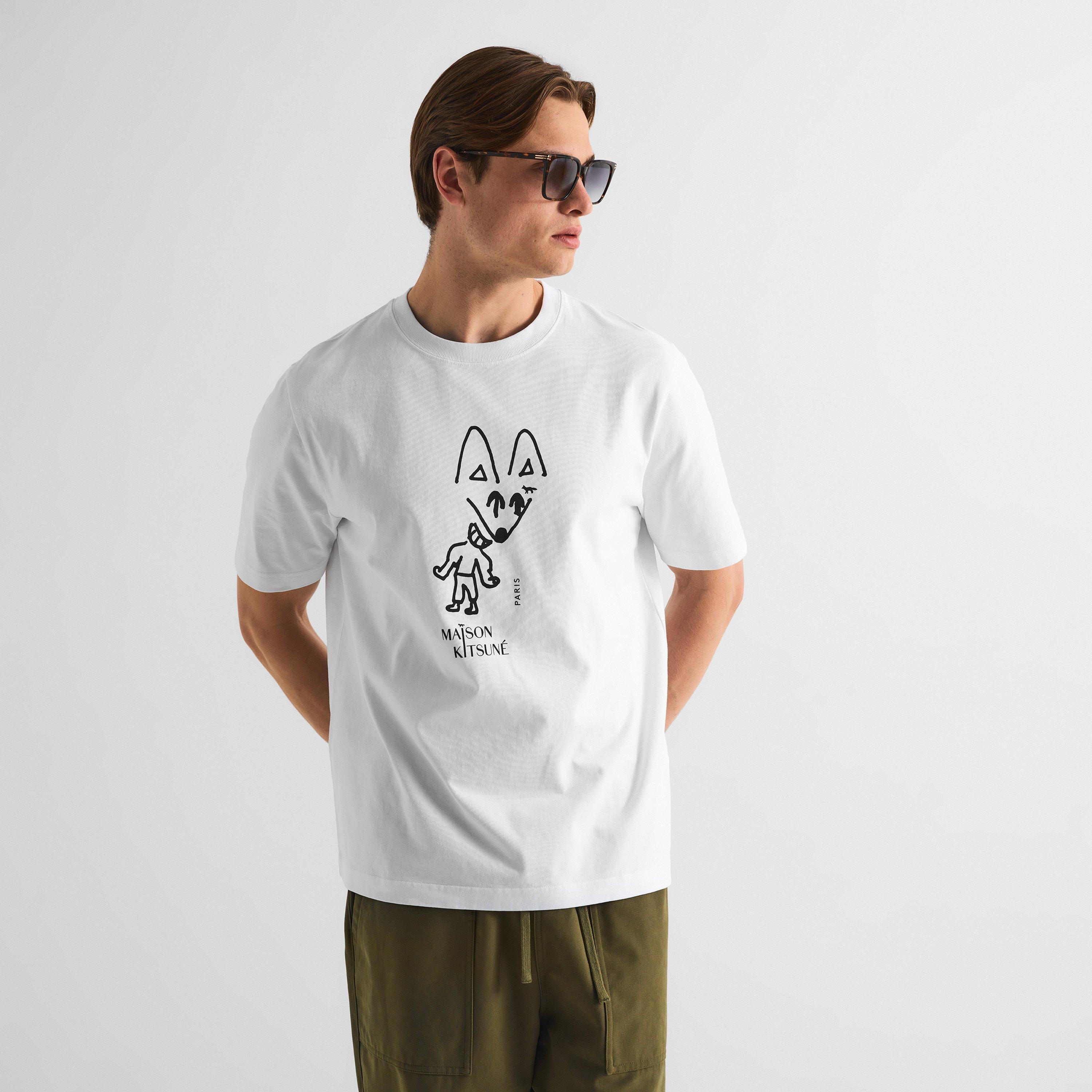 White - Maison Kitsune - Men's Party Fox Comfort T-Shirt - 3