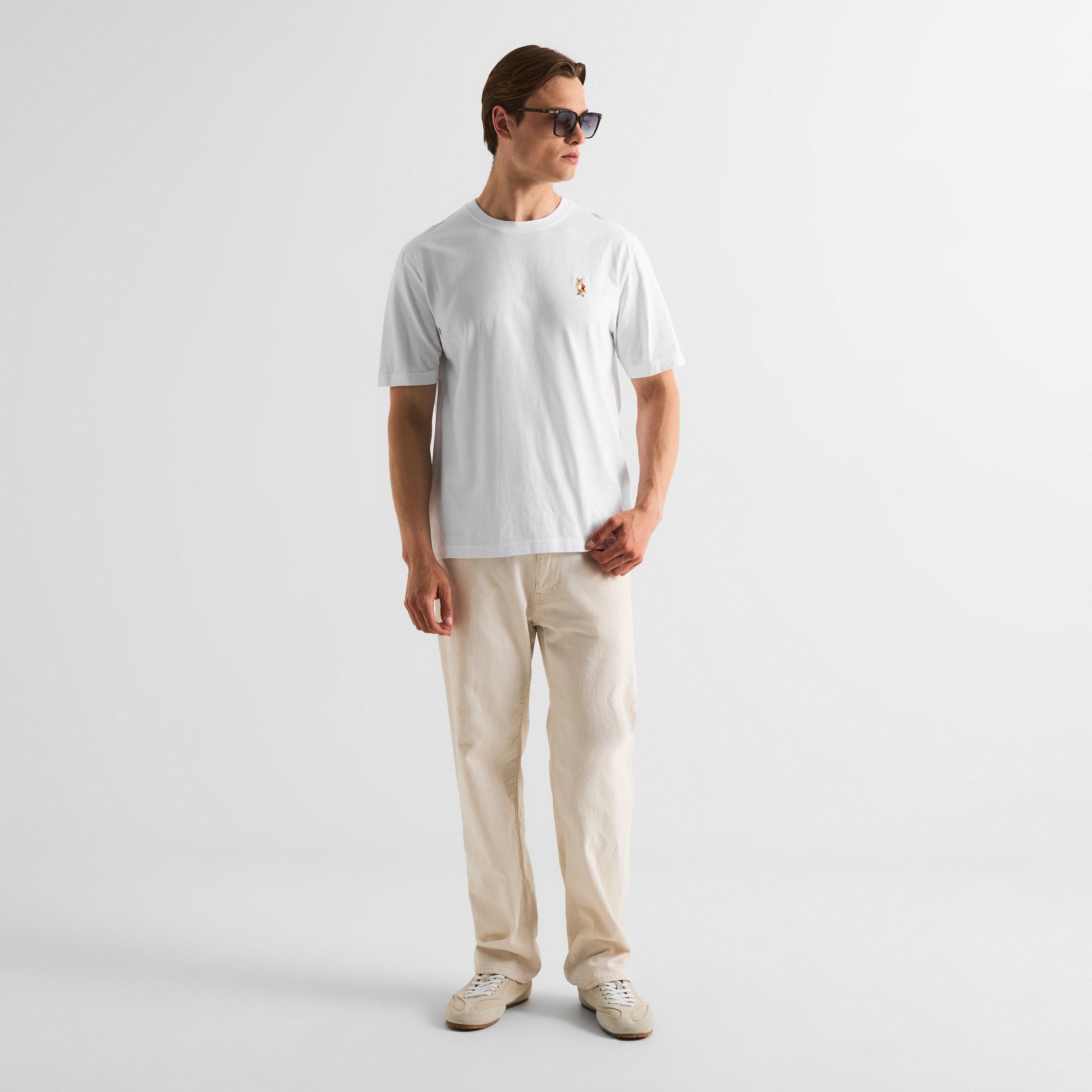 White - Maison Kitsune - Men's Stand Fox Comfort T-Shirt - 6