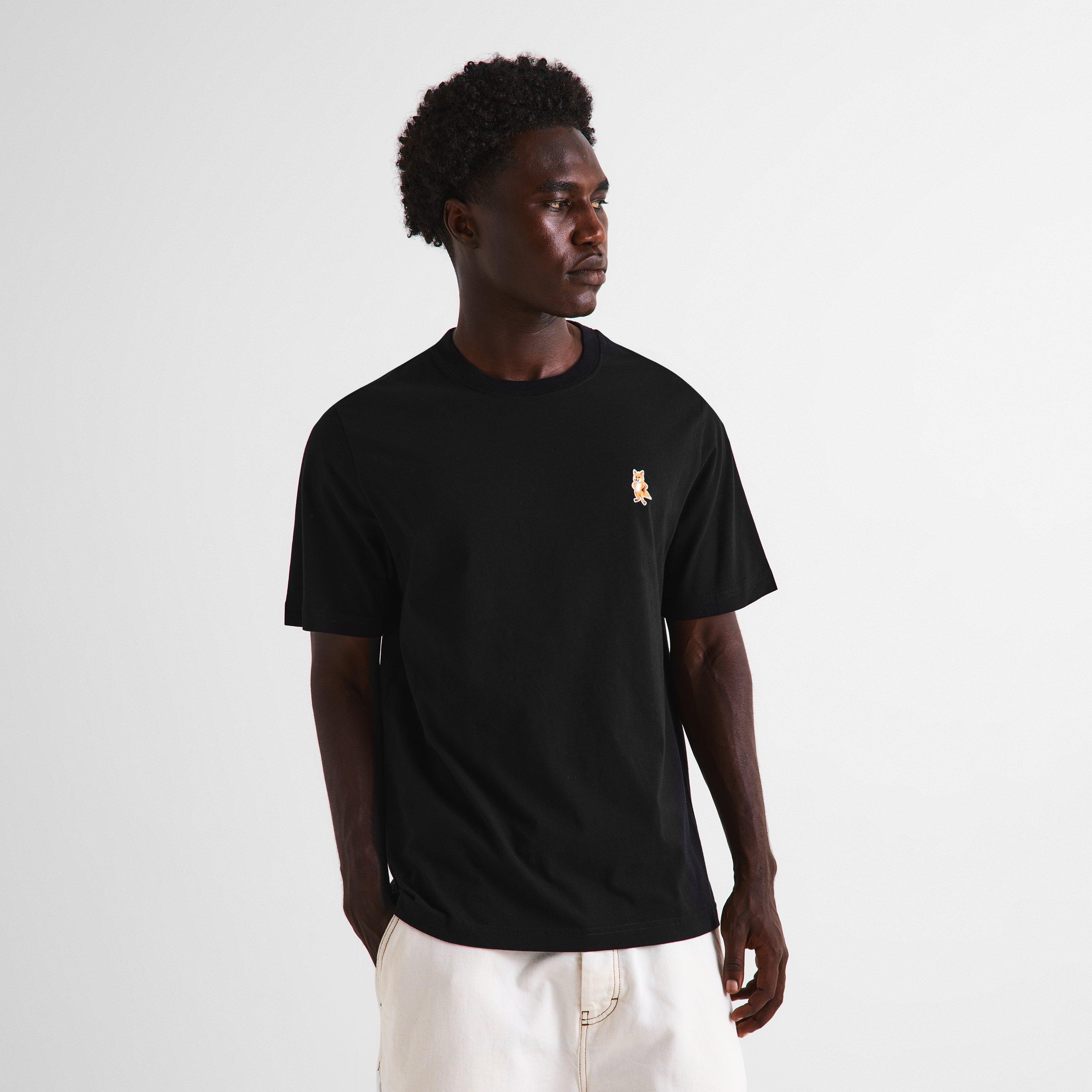 Black - Maison Kitsune - Men's Stand Fox Comfort T-Shirt - 3