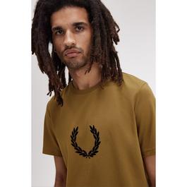 Fred Perry Flock Laurl Tee Sn43