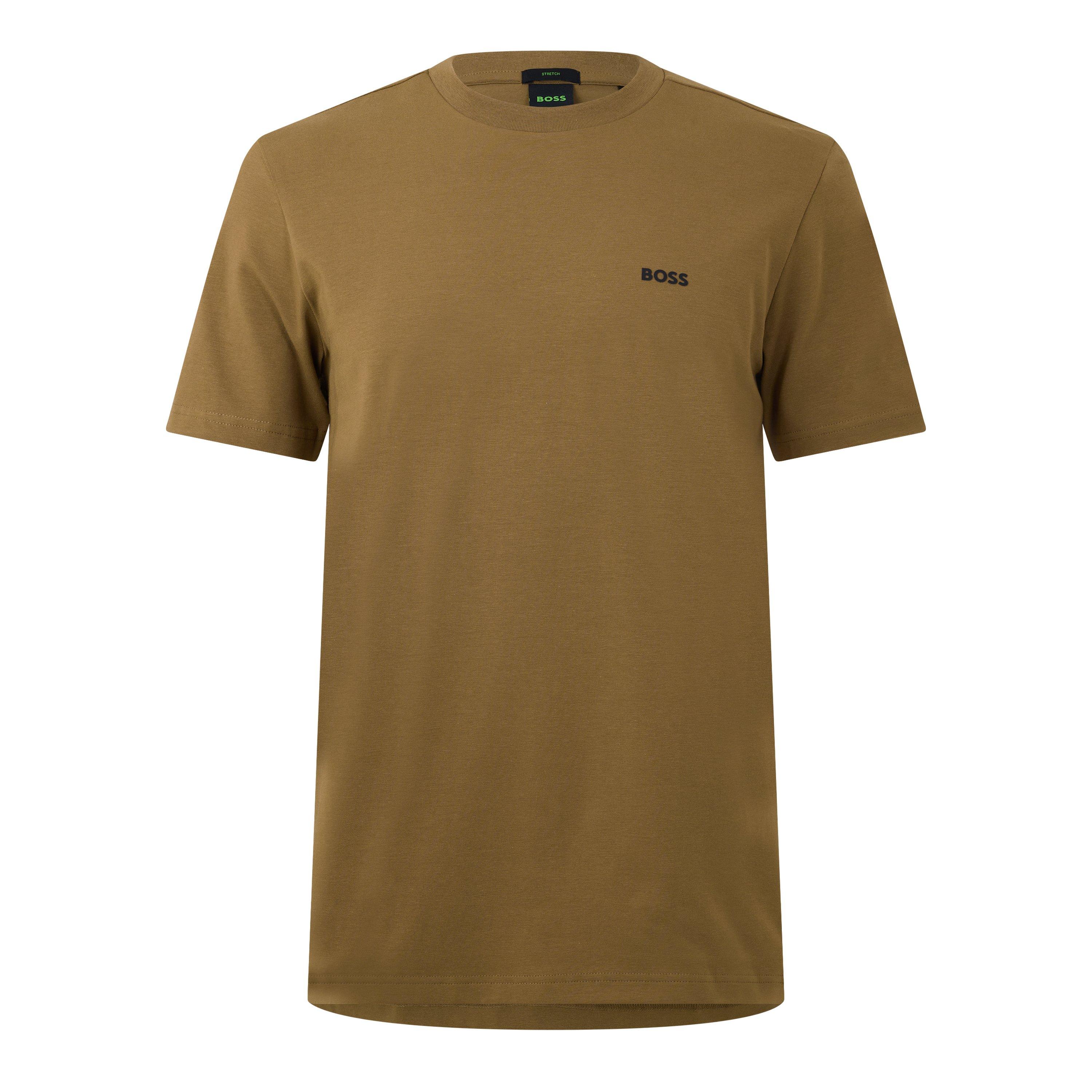 Boss Mens BOSS GREEN T-Shirt with Logo Design Stretch Cotton