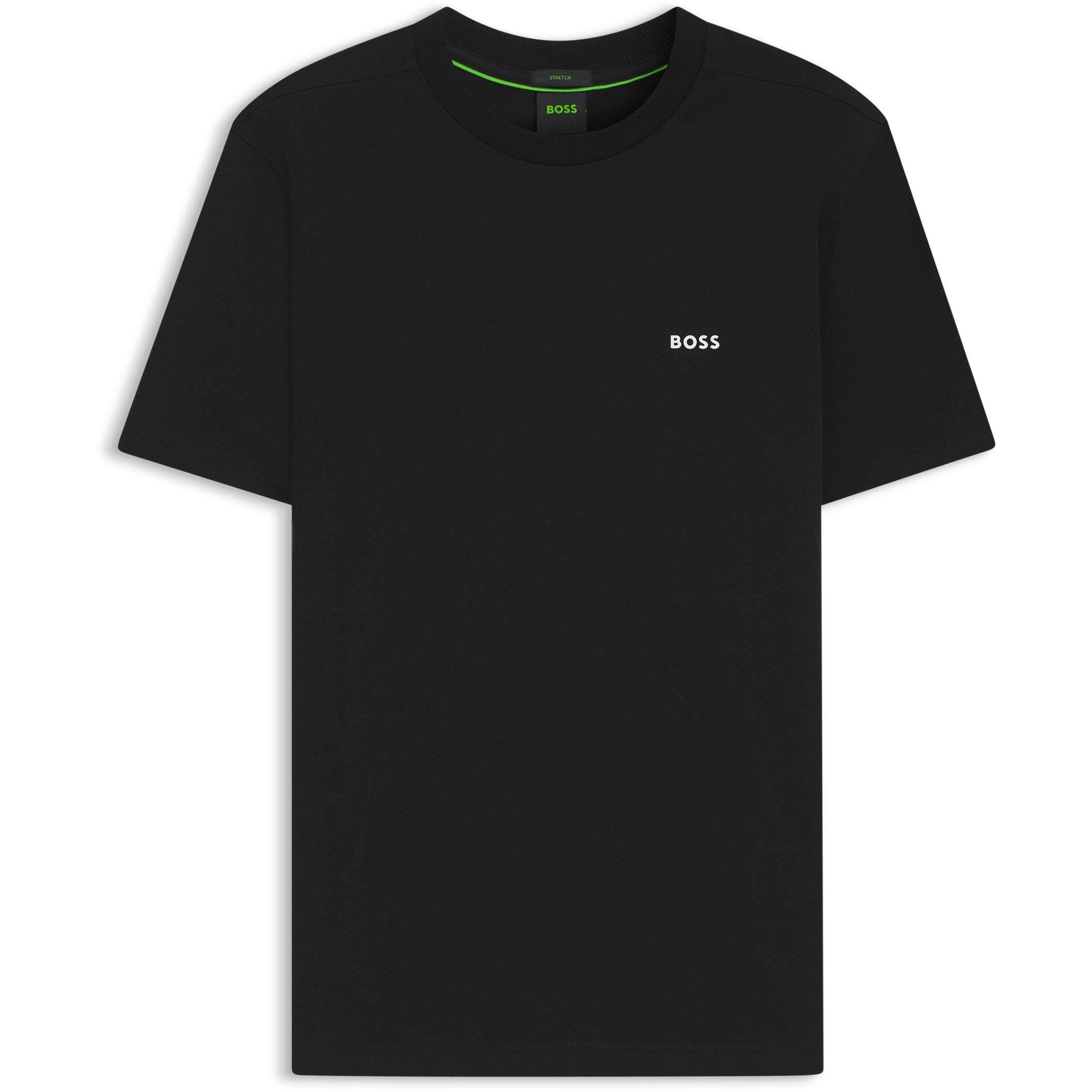 Boss Mens BOSS GREEN T-Shirt with Logo Design Stretch Cotton