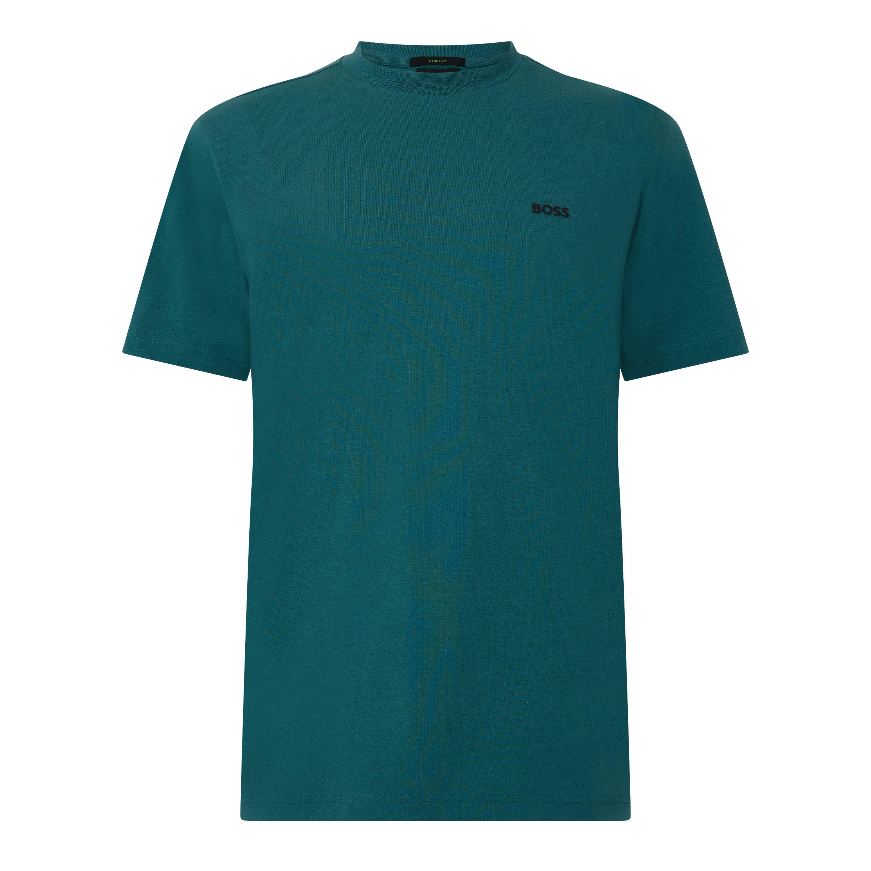 Boss Mens BOSS GREEN T-Shirt with Logo Design Stretch Cotton