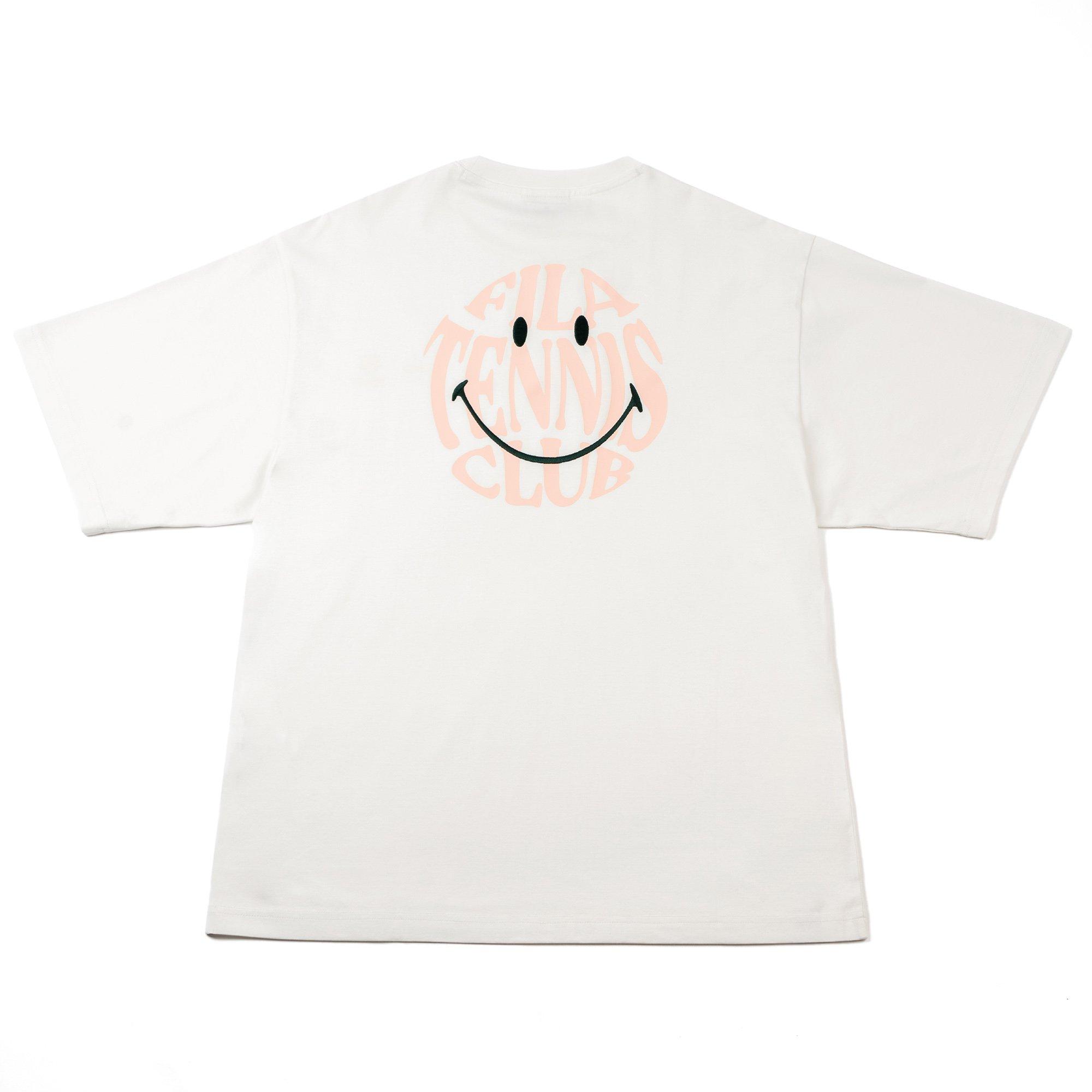 White - Fila - FILA Tennis Club x Smiley Graphic Adults T Shirts - 1