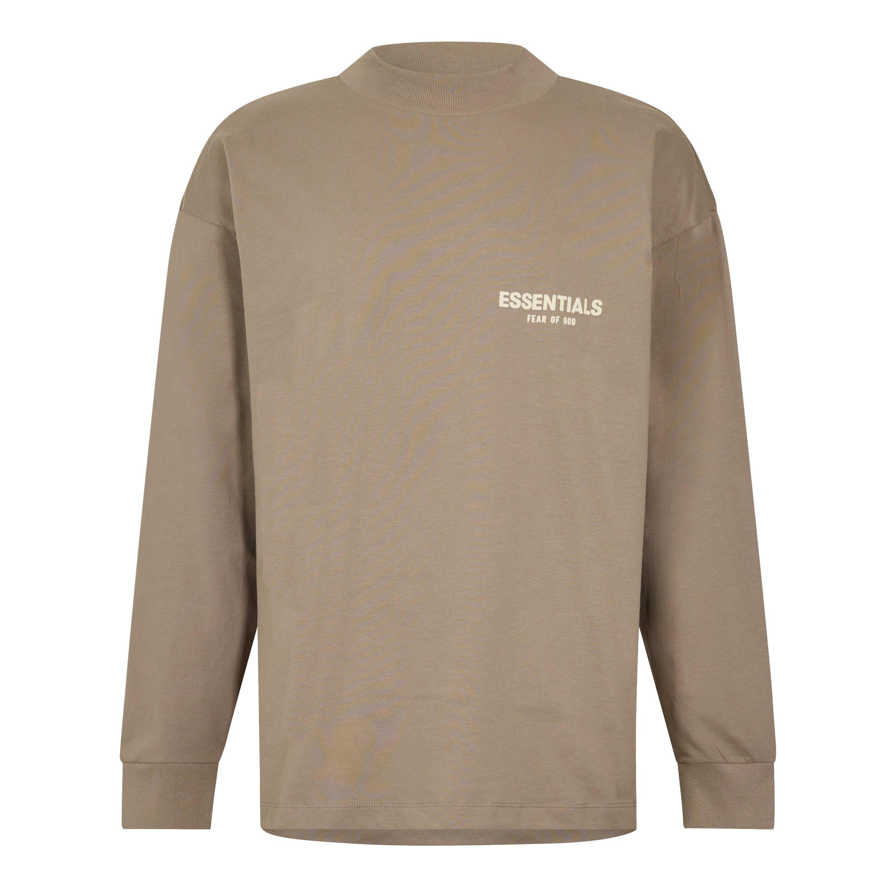 Desert Taupe - Fear Of God Essentials - Unisex Adults Long Sleeve Oversized T-Shirt - 1