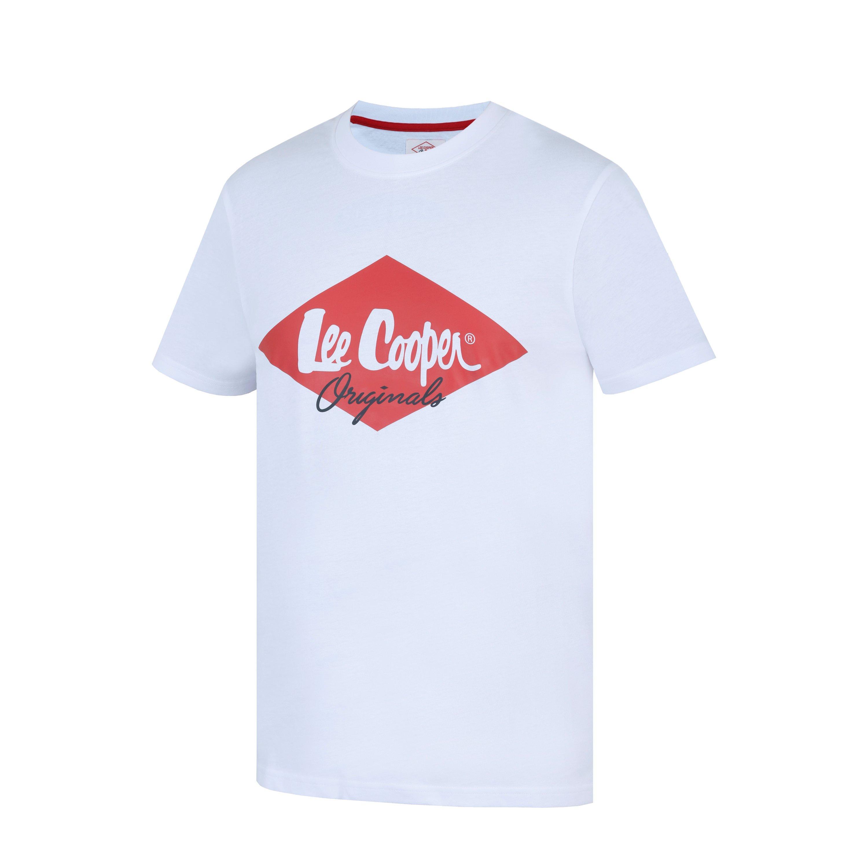 White - Lee Cooper - Logo T Shirt Mens - 3