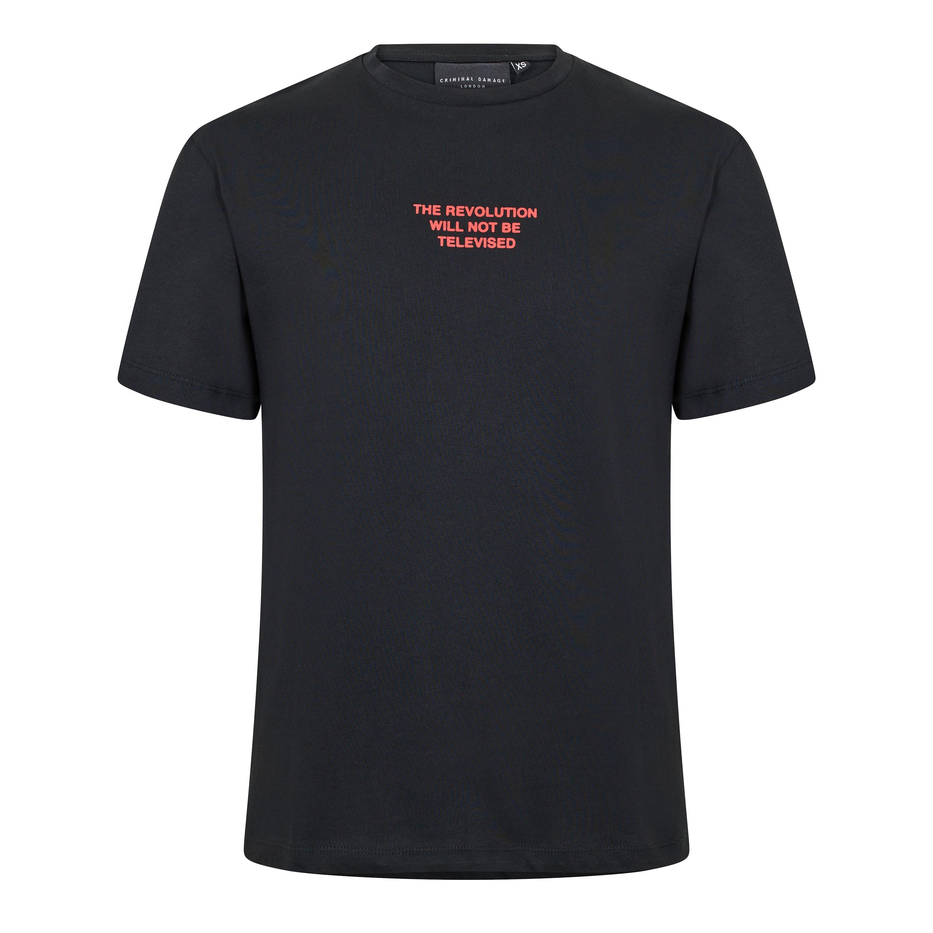 Zwart - Criminal Damage - CriminalDamage Tv Revolution Tee Mens - 1