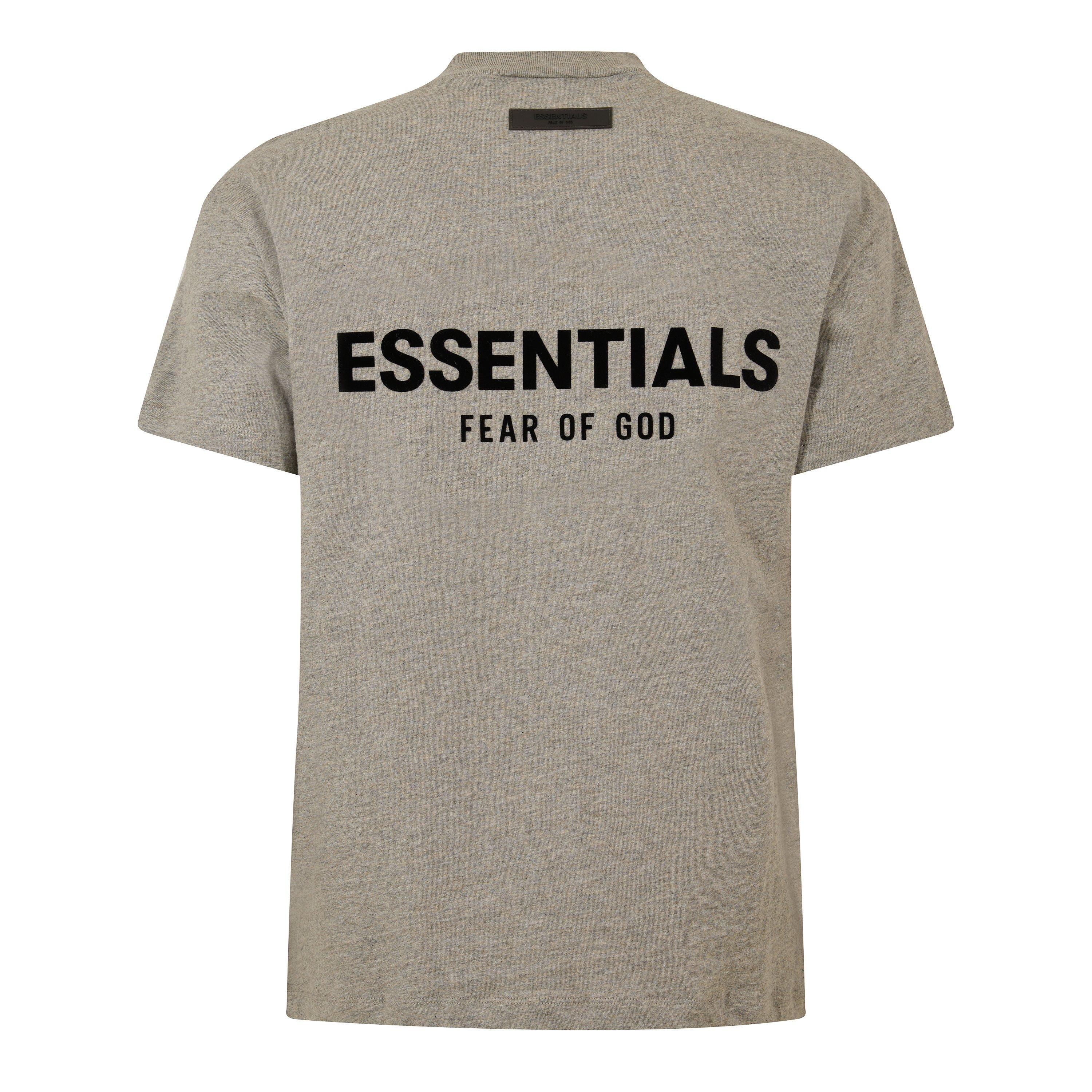 Dark Oatmeal - Fear Of God Essentials - Unisex Adults Core Tee Oversized T-Shirt - 2