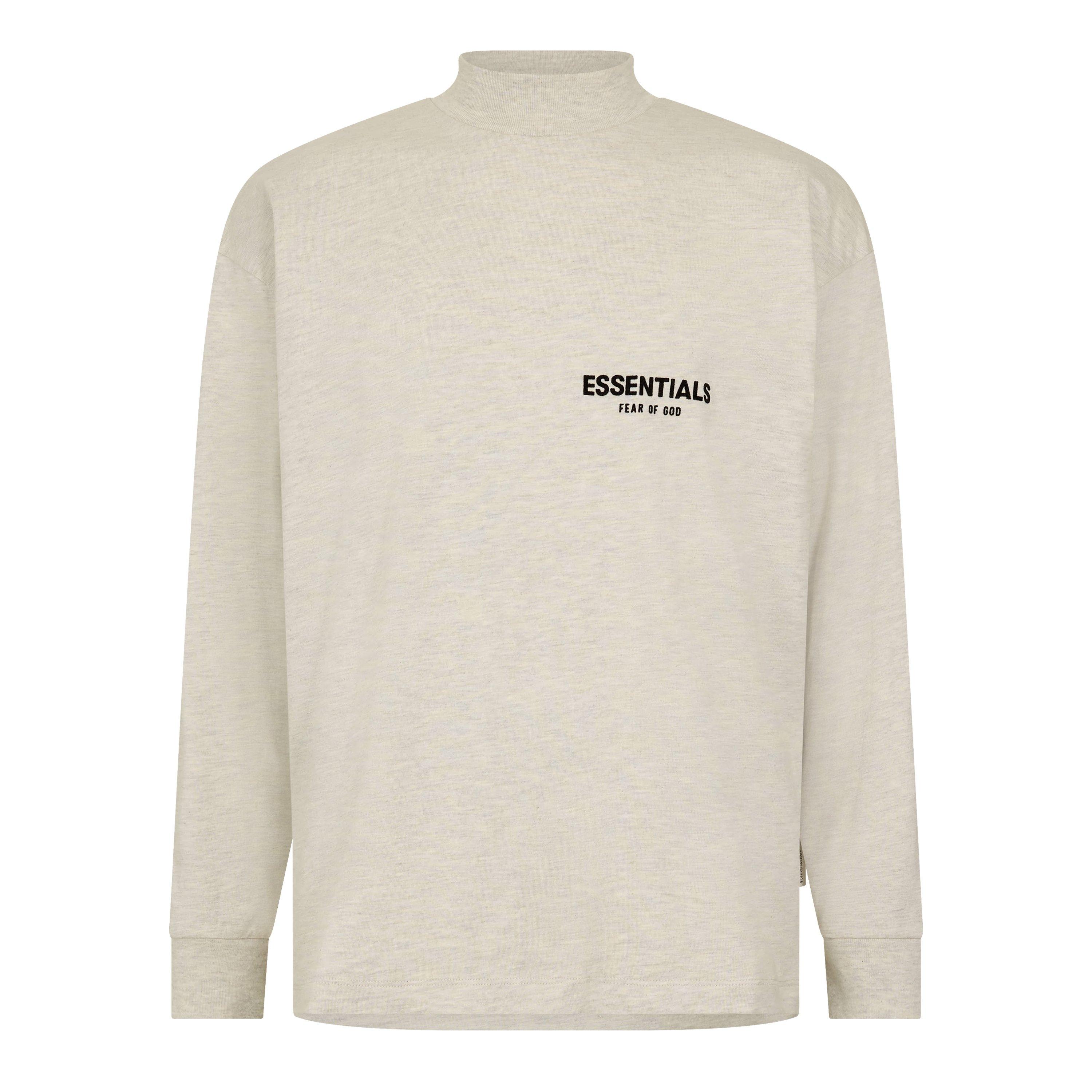 Light Oatmeal - Fear Of God Essentials - Unisex Core Long Sleeve Oversized Fit T-Shirt - 1