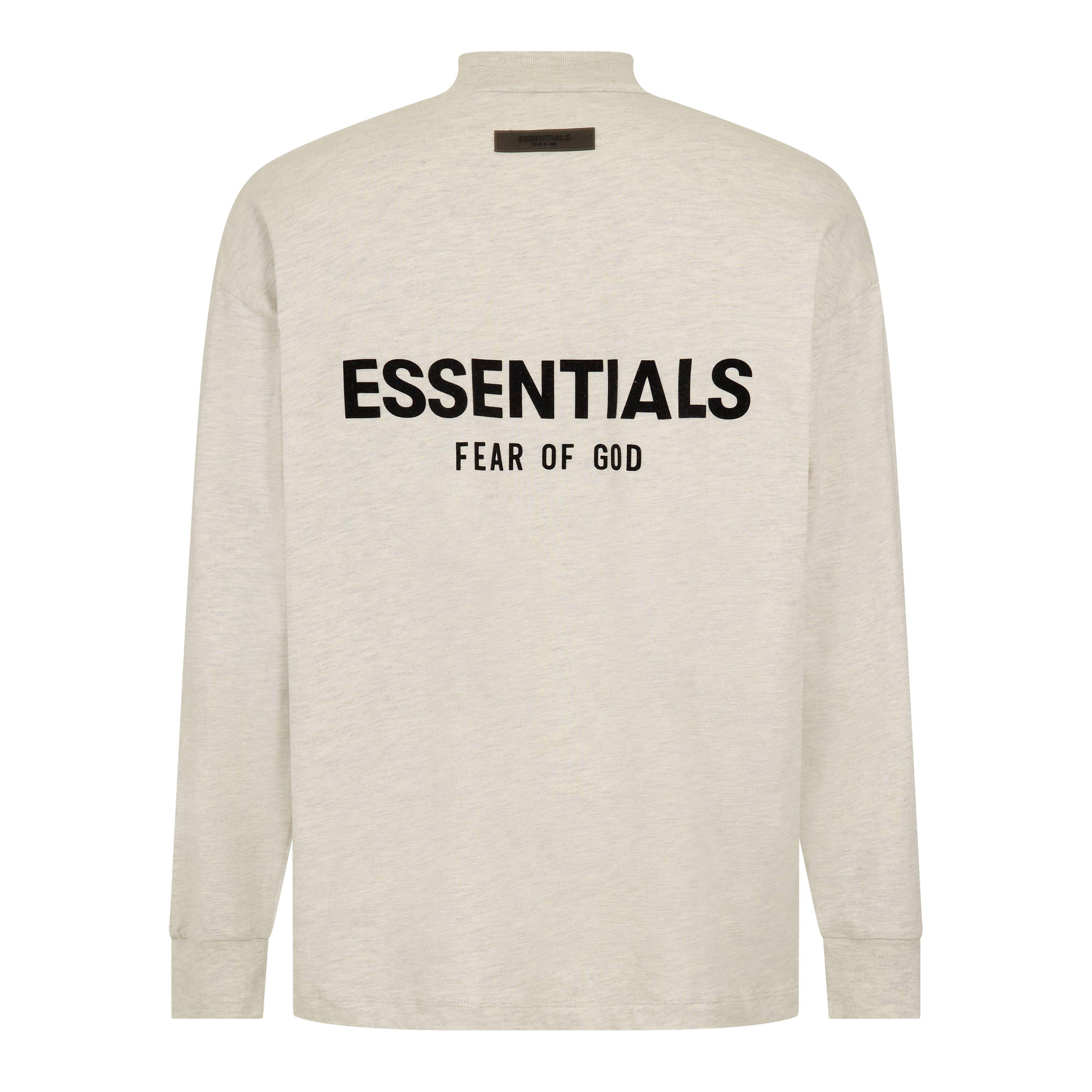 Light Oatmeal - Fear Of God Essentials - Unisex Core Long Sleeve Oversized Fit T-Shirt - 2
