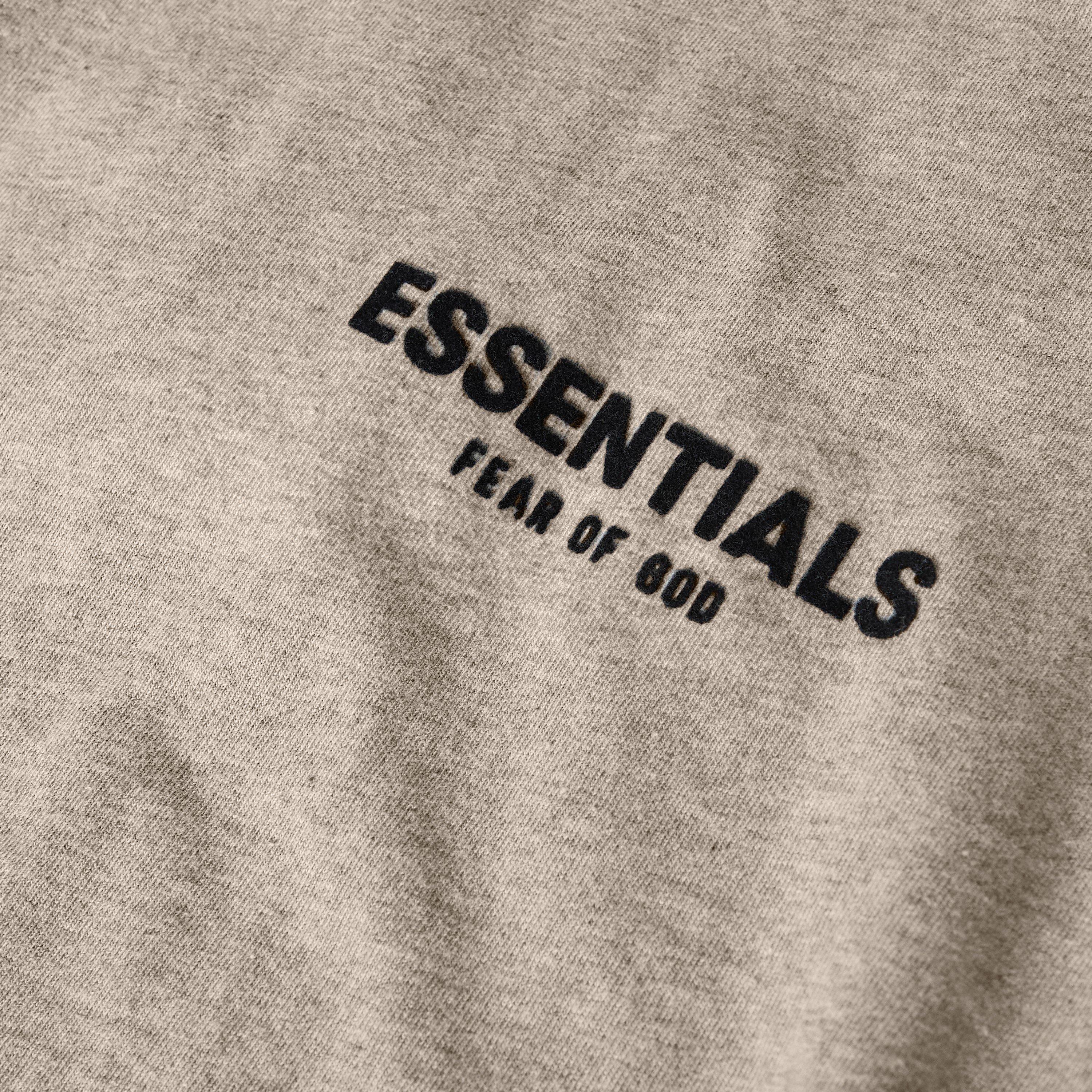 Dark Oatmeal - Fear Of God Essentials - Unisex Core Long Sleeve Oversized Fit T-Shirt - 3