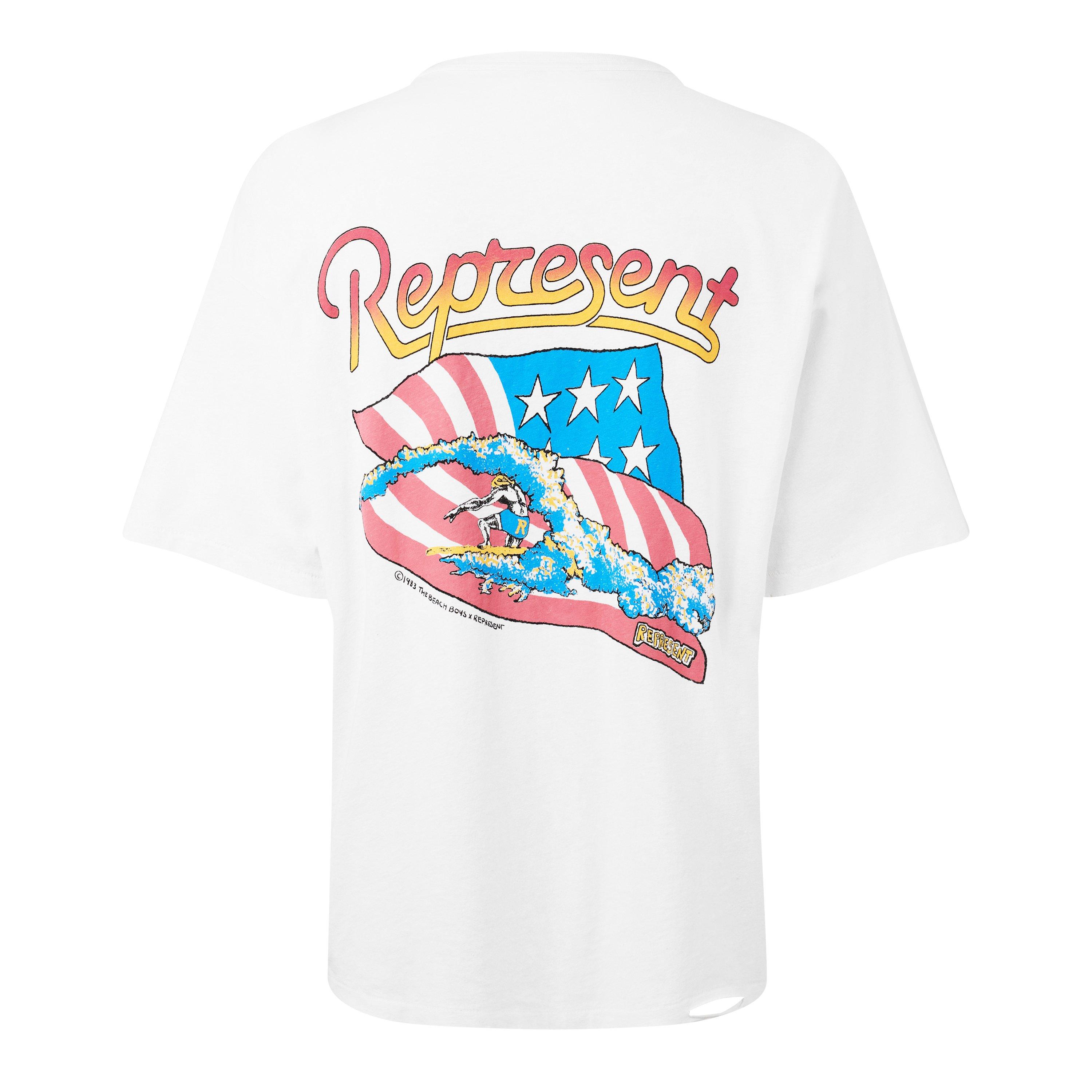 Flat White - Represent - Men's Beach Boys Tee Oversized T-Shirt - 2