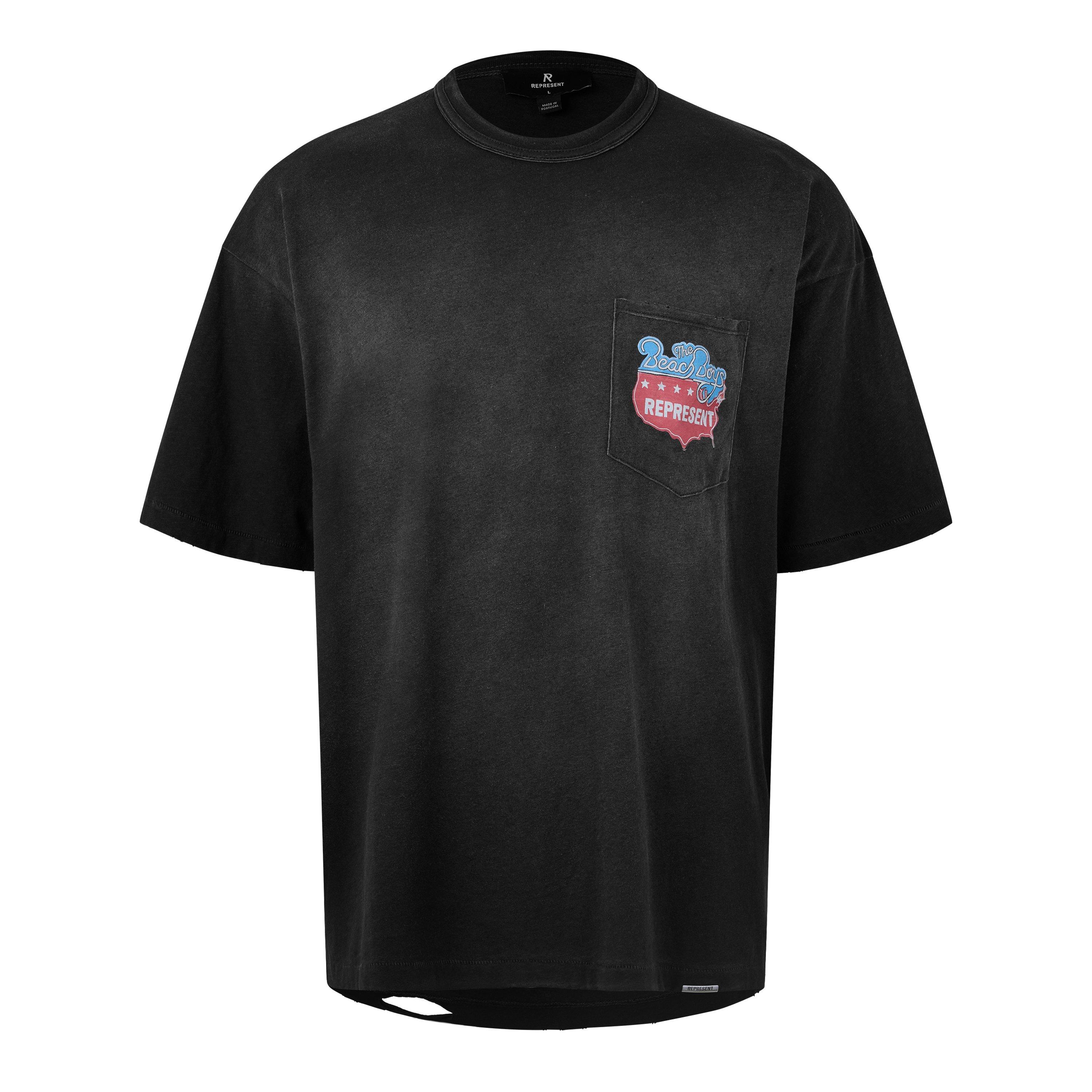 Represent Men's Beach Boys Tee Oversized T-Shirt - Stained Black - XL