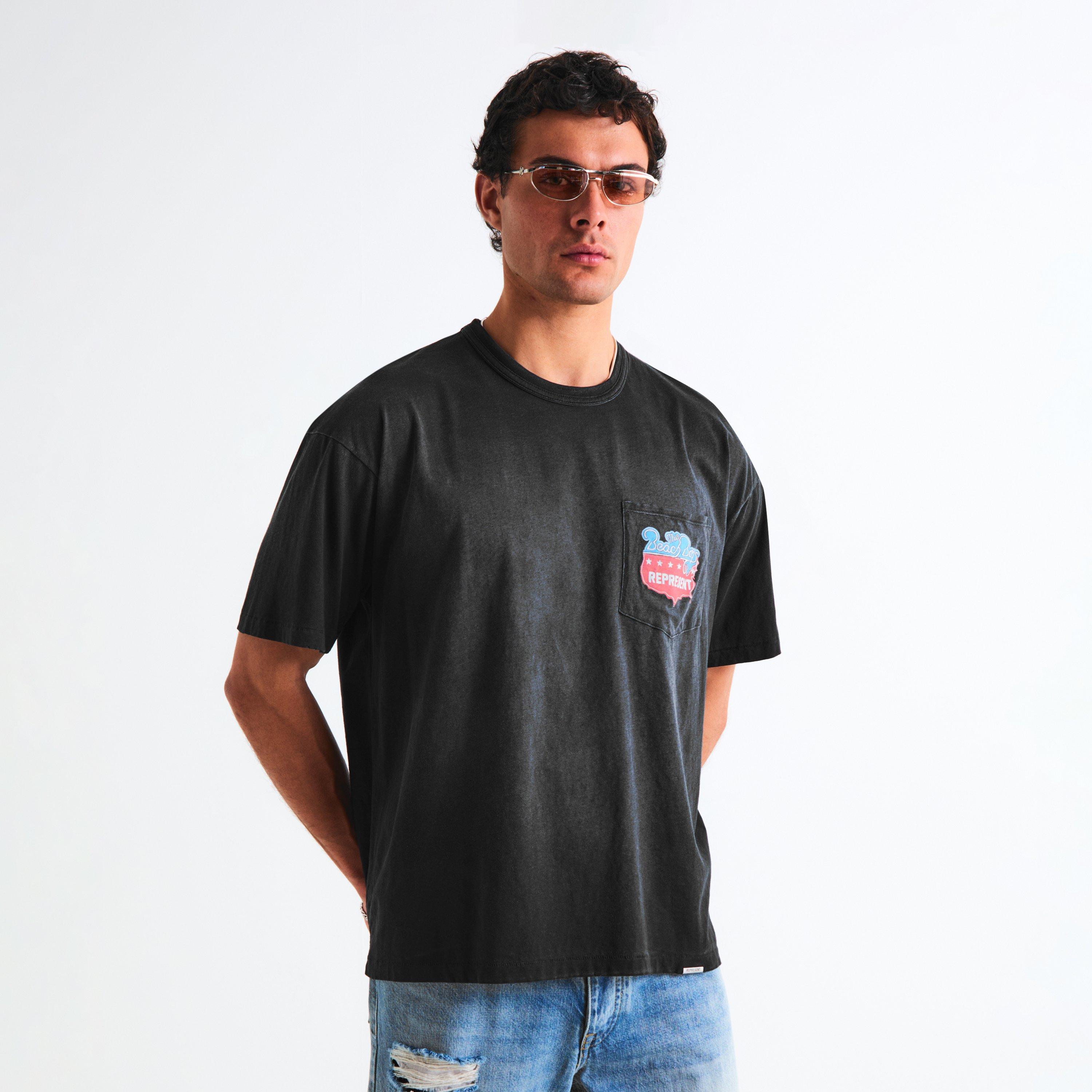 Stained Black - Represent - Men's Beach Boys Tee Oversized T-Shirt - 3