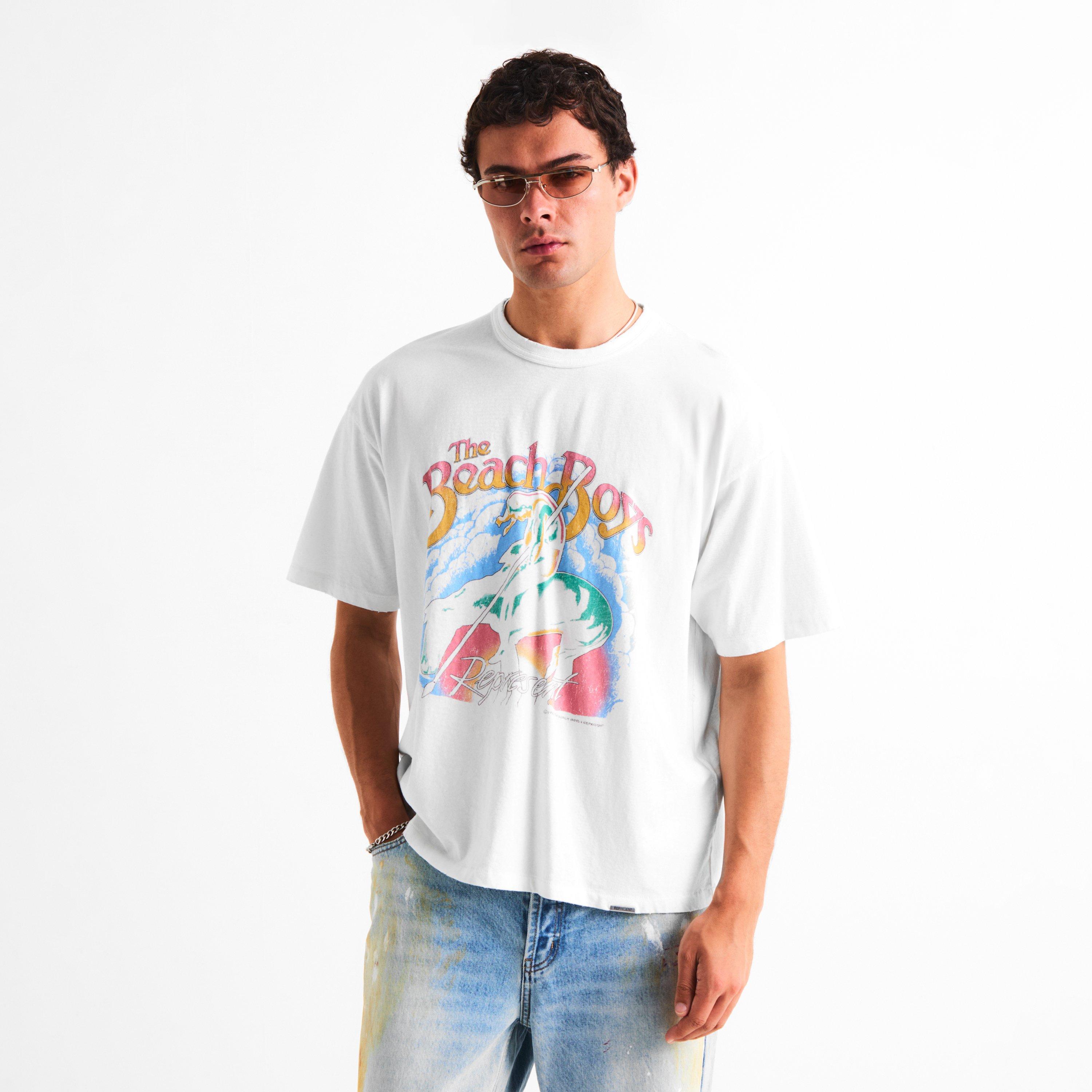 Smoked Blue - Represent - Men's Beach Boys Tee Oversized T-Shirt - 3