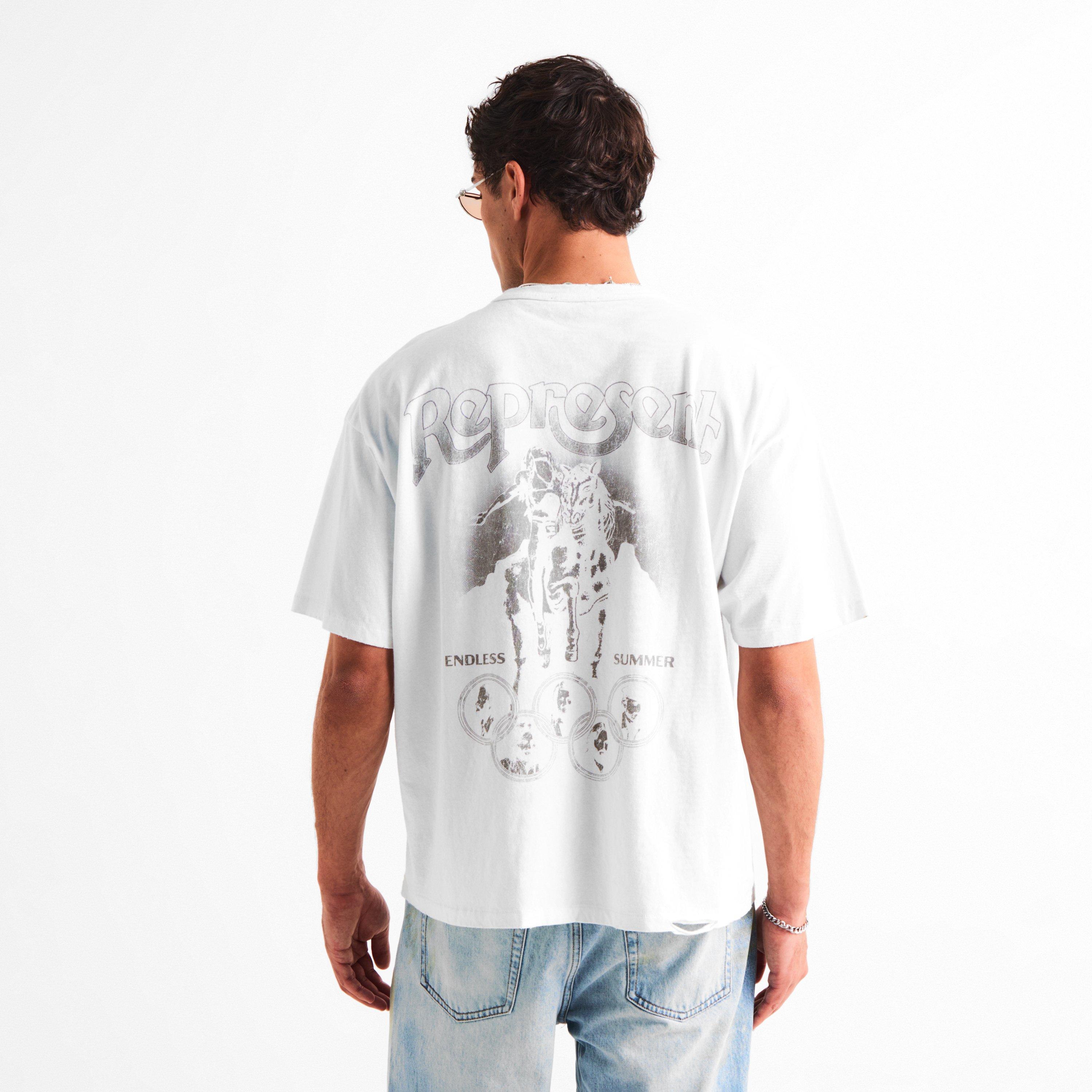 Smoked Blue - Represent - Men's Beach Boys Tee Oversized T-Shirt - 4