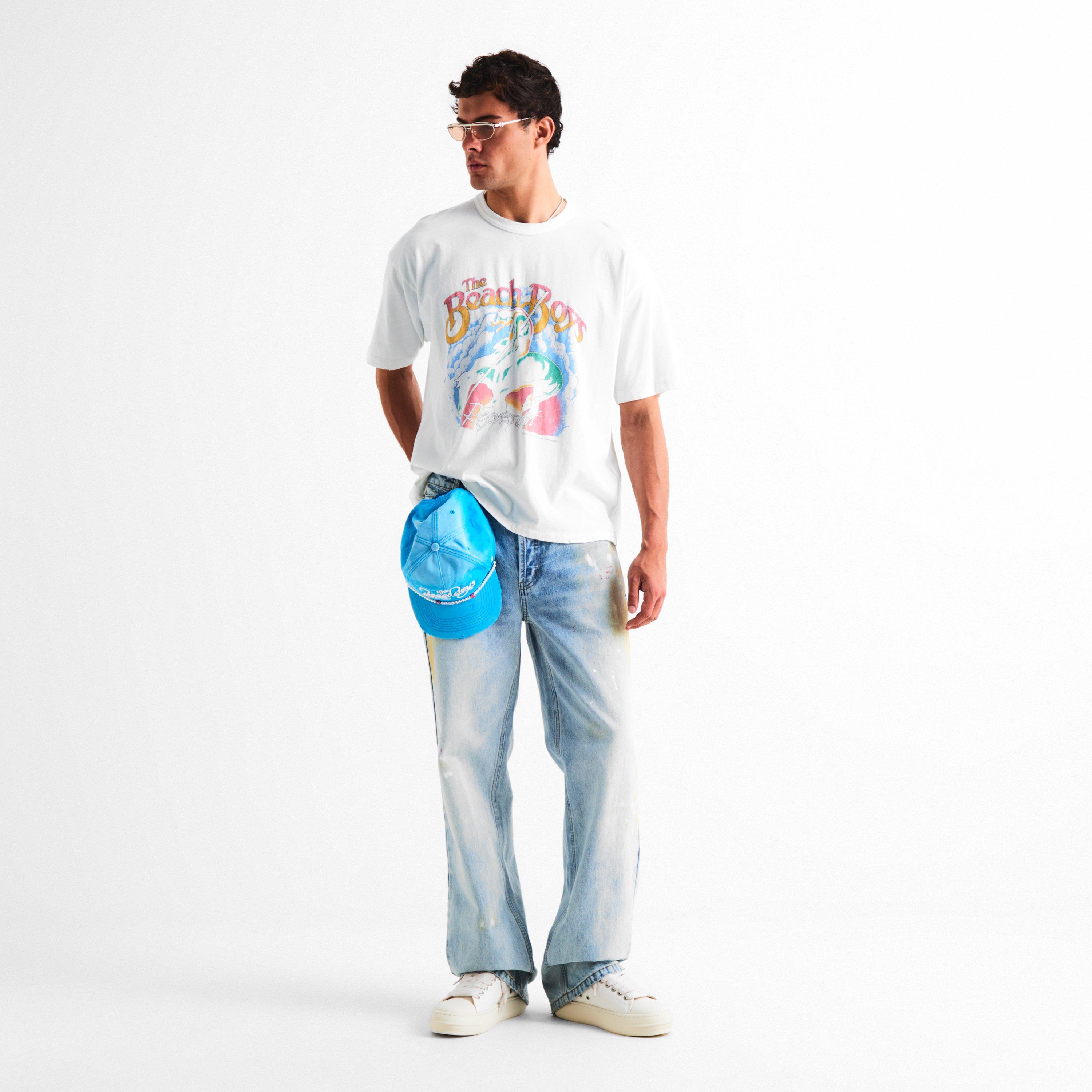 Smoked Blue - Represent - Men's Beach Boys Tee Oversized T-Shirt - 6