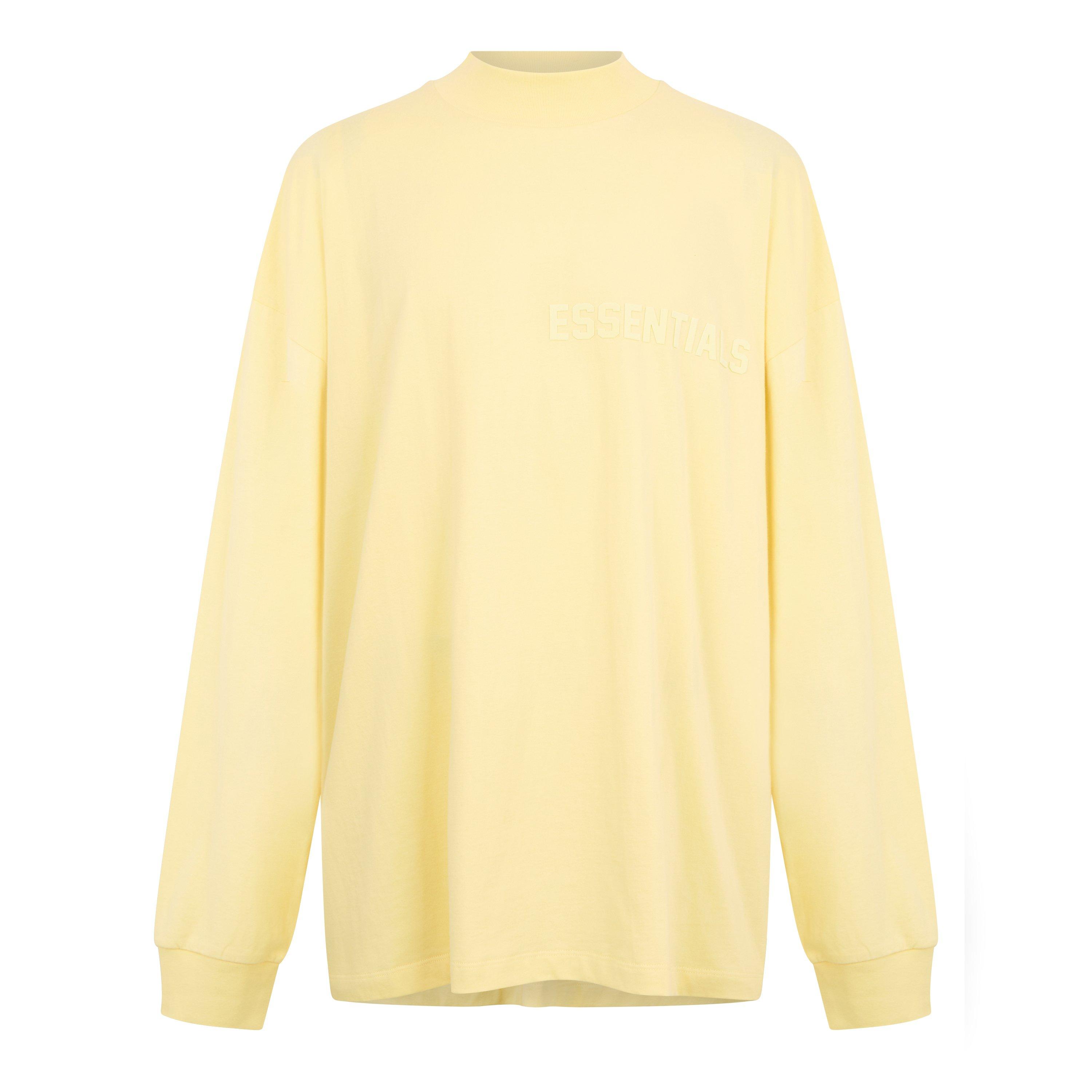 Fear Of God Essentials  Adults Ls Tee Oversized Fit T-Shirt - Canary - 2X Large