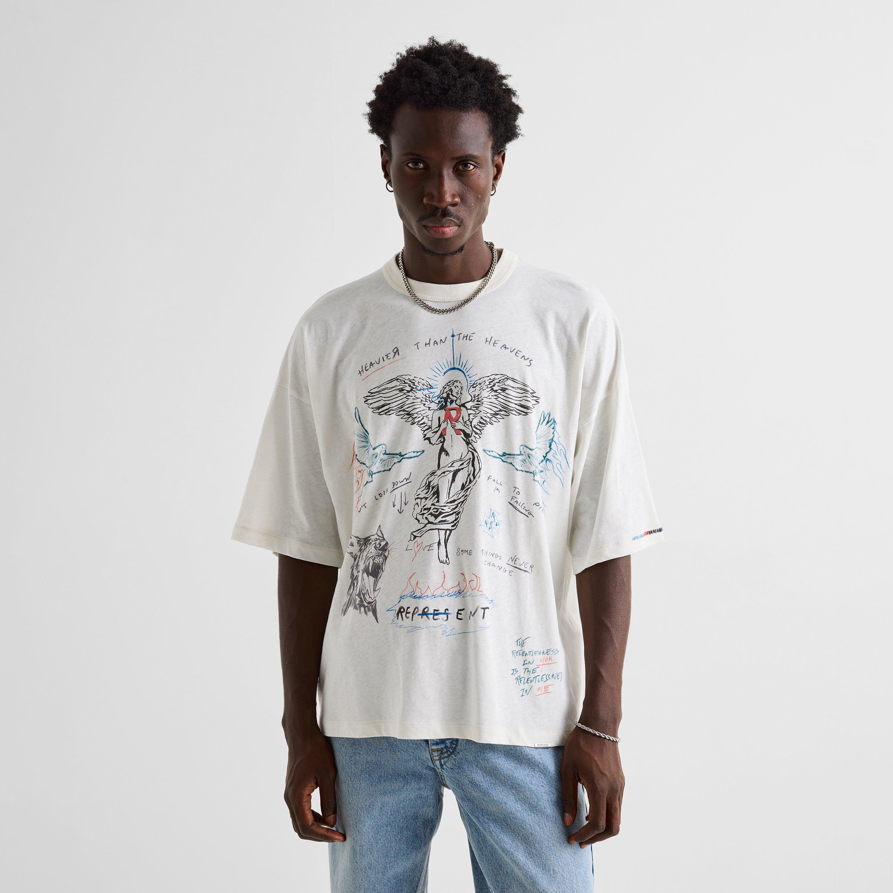 Represent | Men's Heavens Graphic Cotton Oversized-Fit T-Shirt
