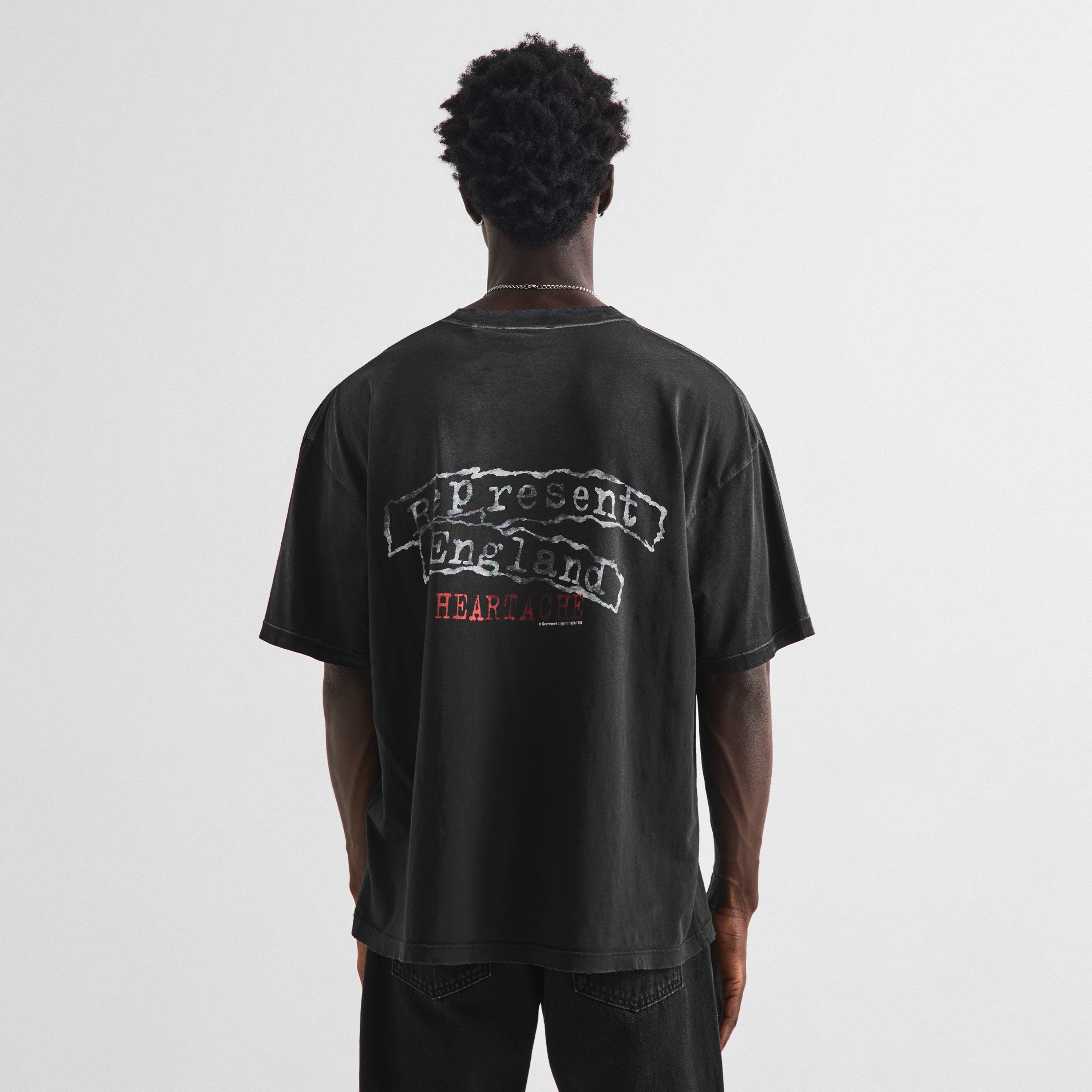 Washed Black - Represent - Men's Jaw Breaker Graphic Cotton Oversized-Fit T-Shirt - 4