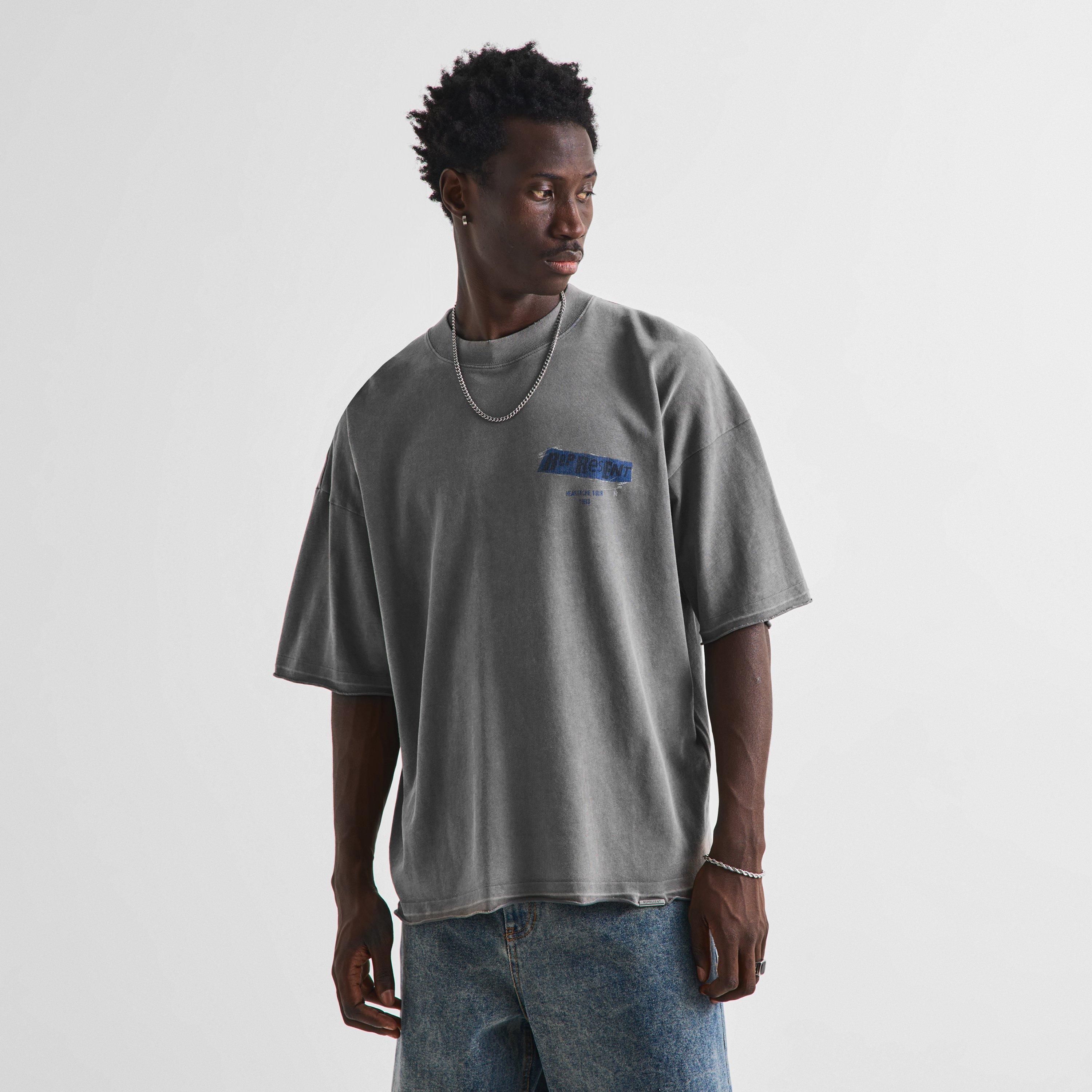 Oxidised Grey - Represent - Men's Ransom Graphic Cotton Short-Sleeve Oversized T-Shirt - 3