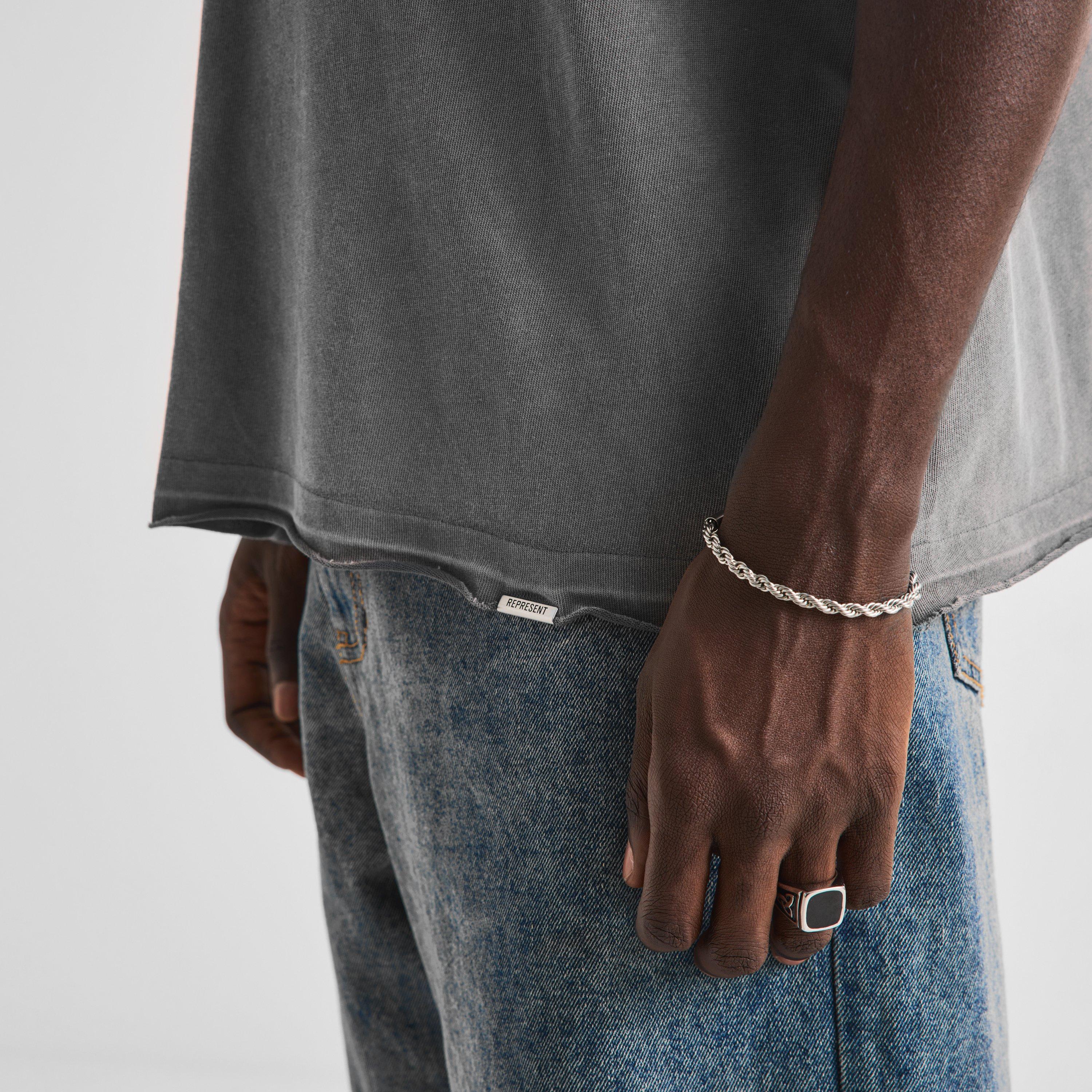 Oxidised Grey - Represent - Men's Ransom Graphic Cotton Short-Sleeve Oversized T-Shirt - 5