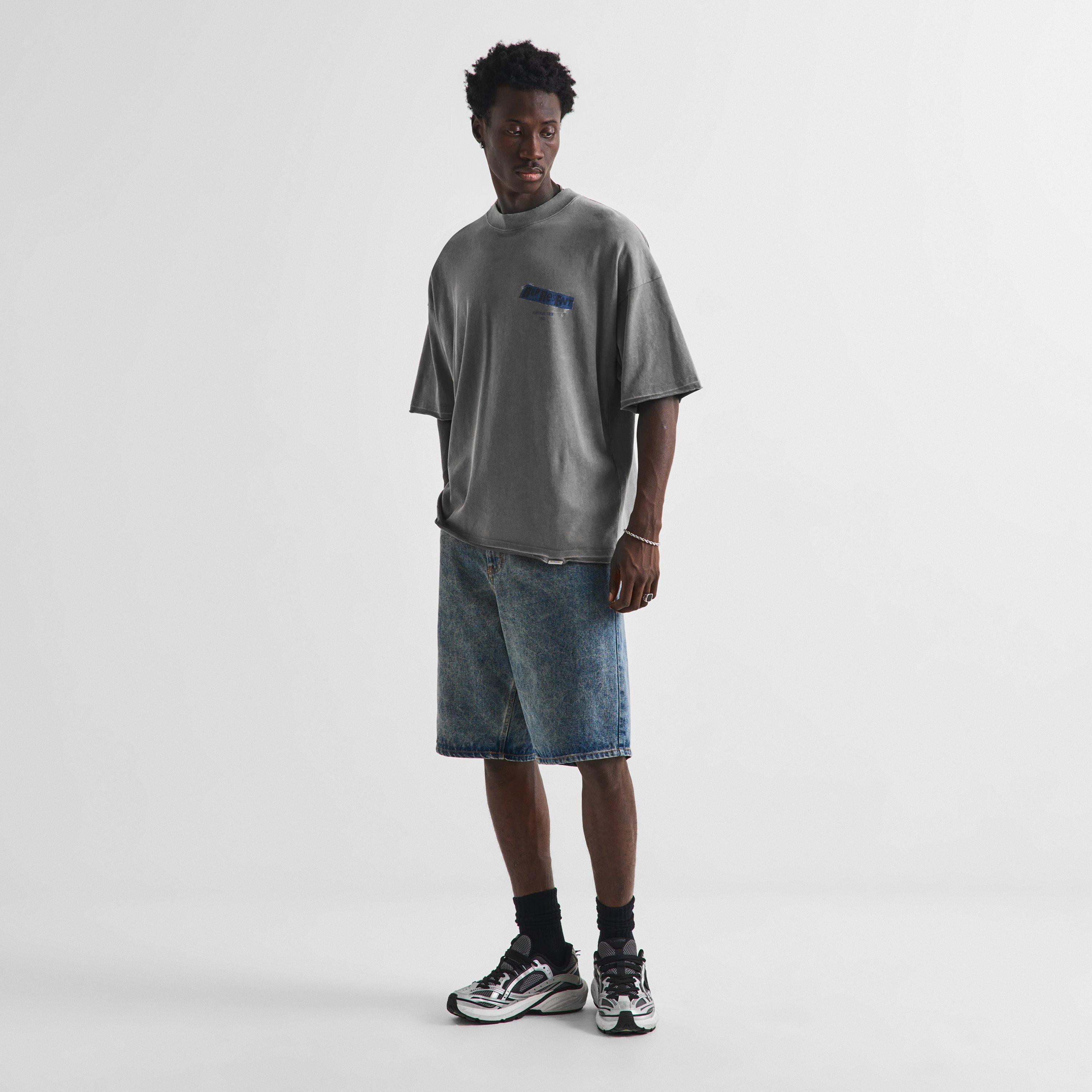Oxidised Grey - Represent - Men's Ransom Graphic Cotton Short-Sleeve Oversized T-Shirt - 6