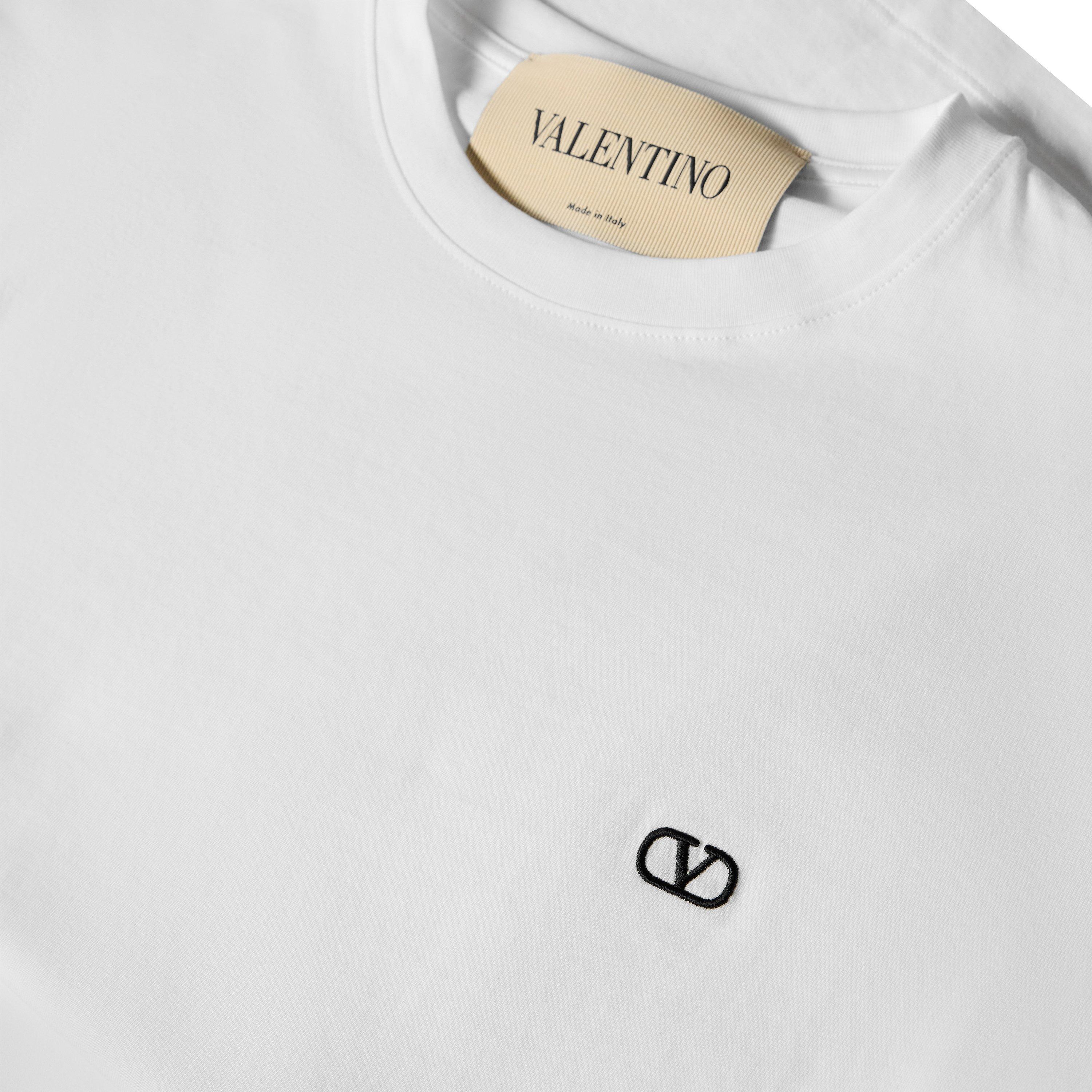 Valentino | Men's Signature Cotton Crew-Neck T-Shirt | Flannels