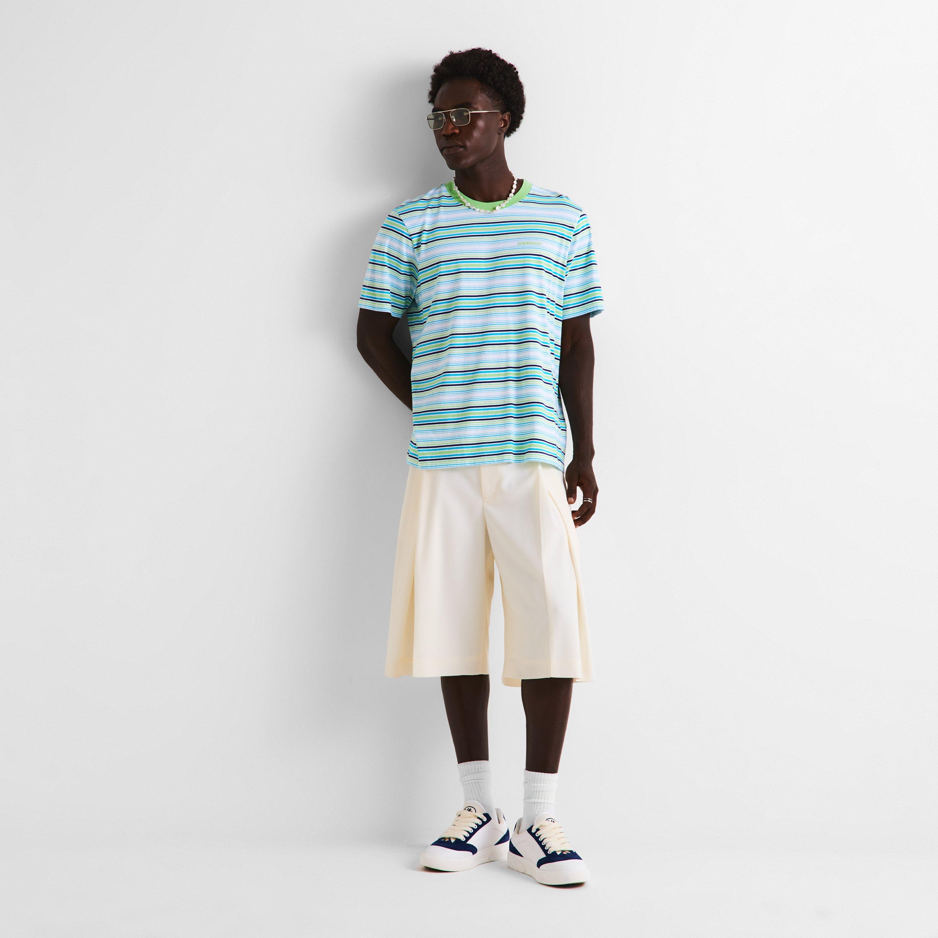 White/Green - Casablanca - Casa Stripe Tee Sn63 - 6