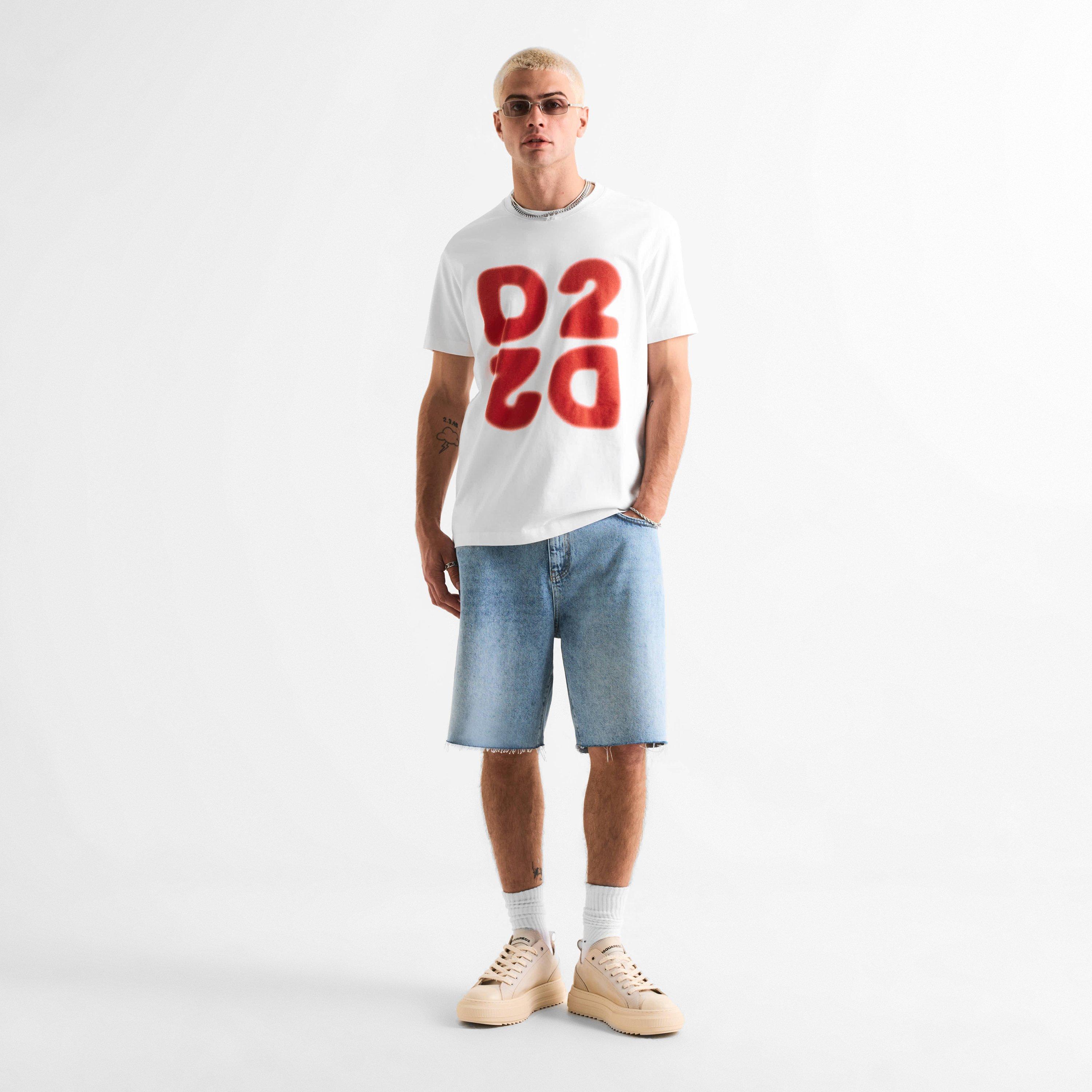 White/Red - DSquared2 - DSQ D2 Logo Tee Sn64 - 6