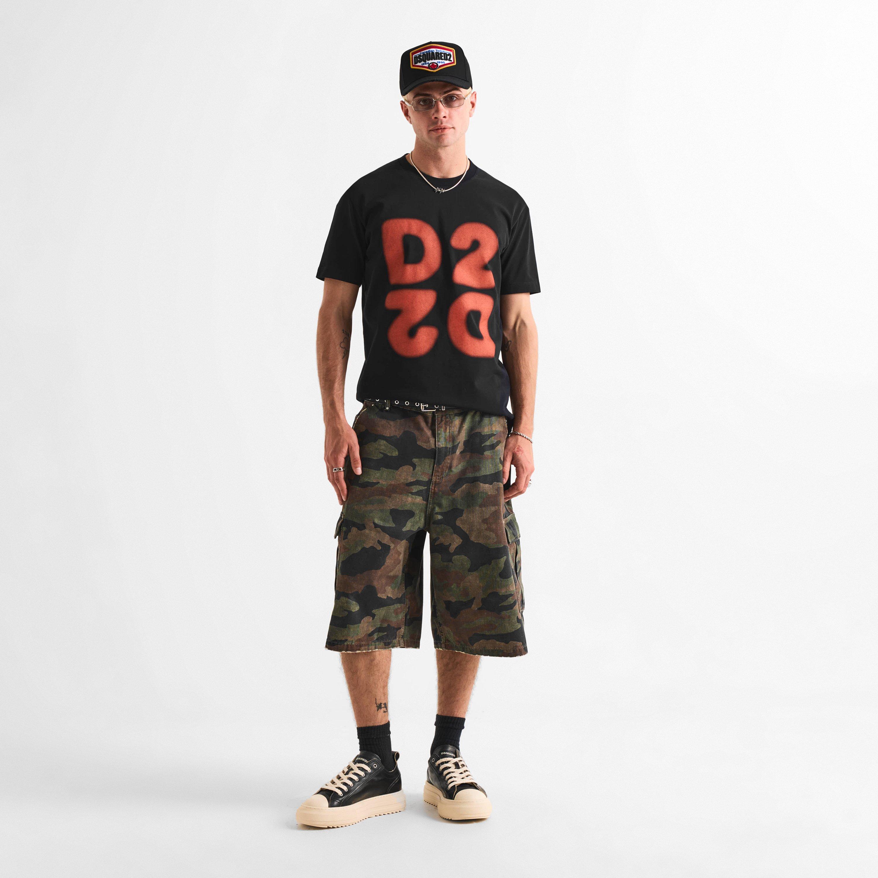 Black/Red - DSquared2 - DSQ D2 Logo Tee Sn64 - 6